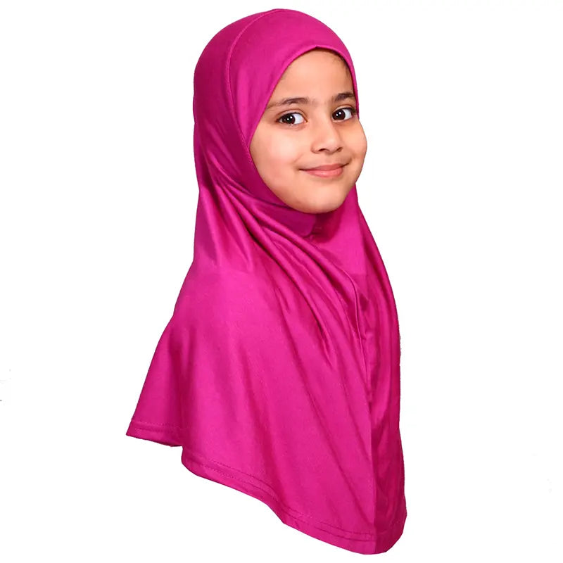 Fuschia Girls Hijab - Small Size