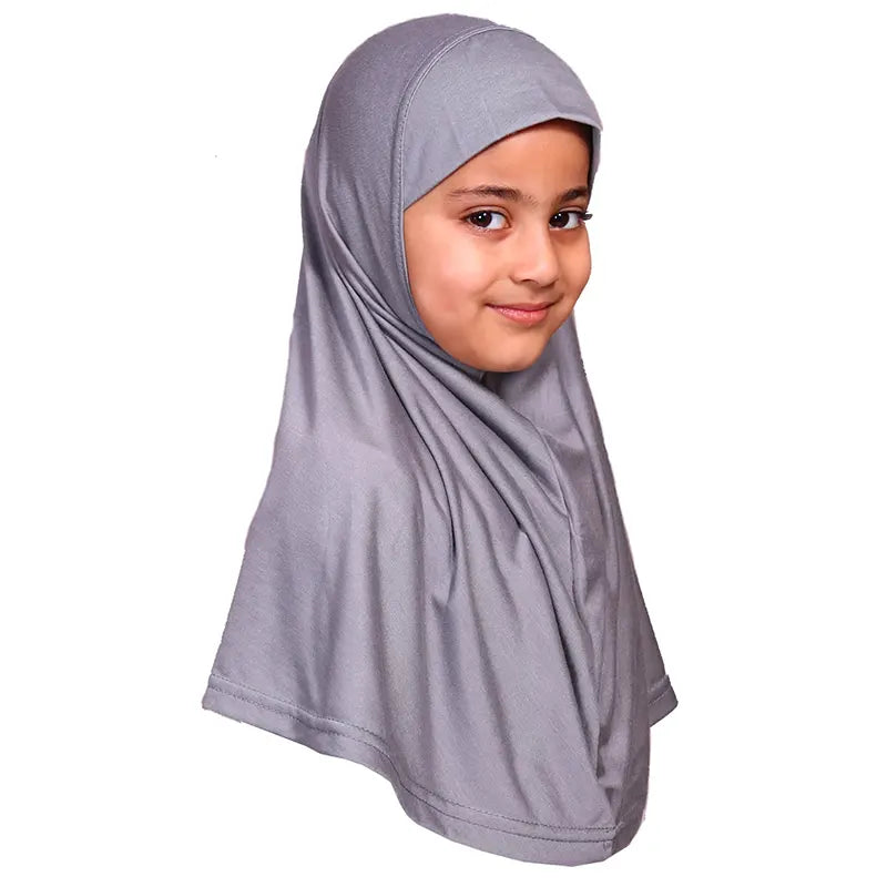 Light Grey Girls Hijab - Small Size