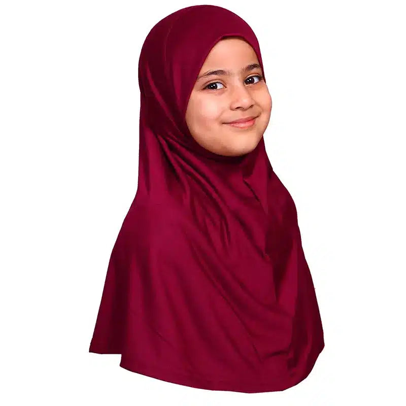 Maroon Girls Hijab - Small Size