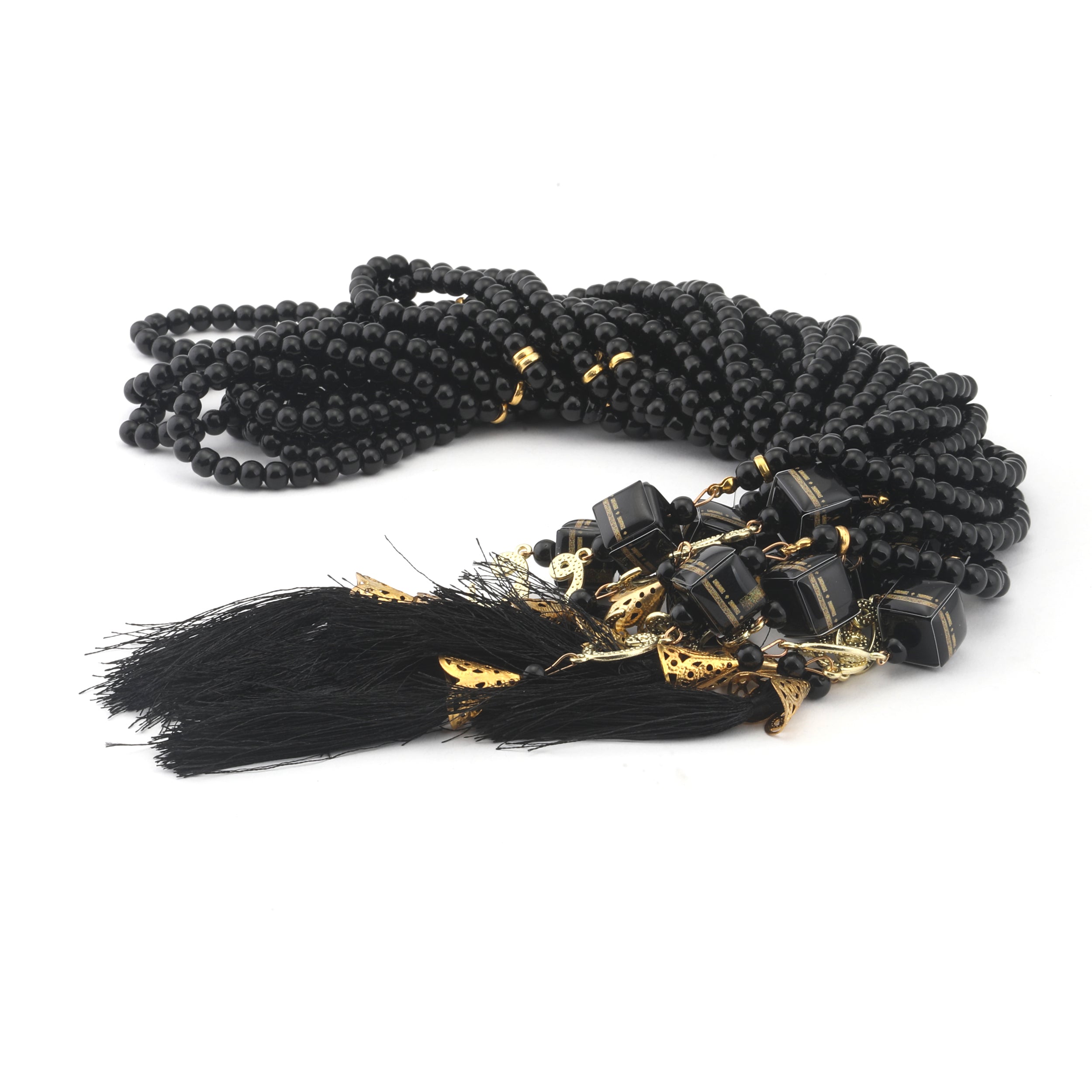 100 Bead Cube Kabah Black Tasbih