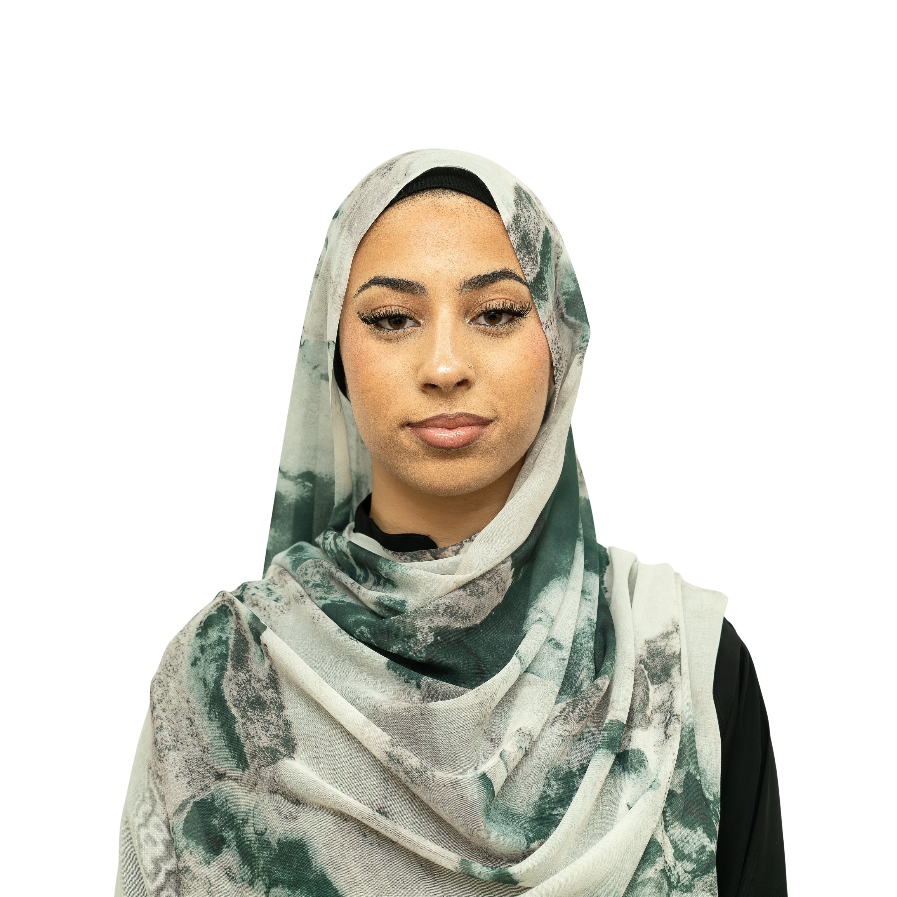 Watercolor Smooth Modal Hijab Bottle Green