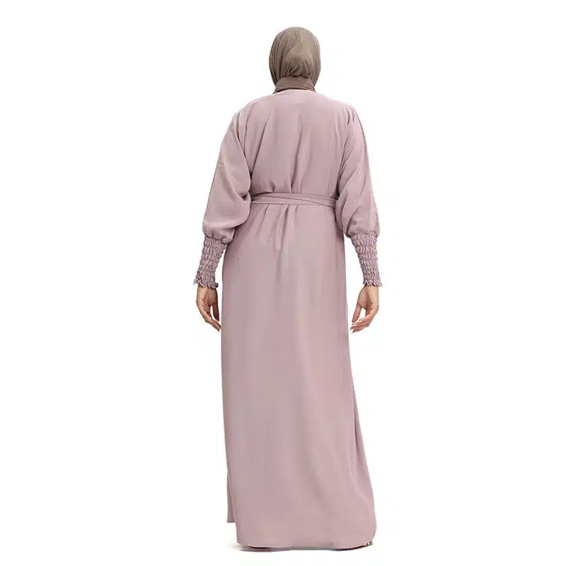 Elasticated Sleeve Light Pink Kimono