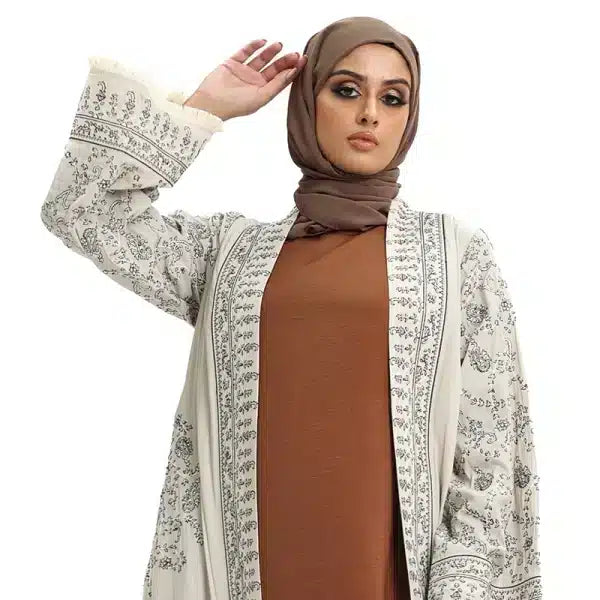 Iris Kimono Cream & Black