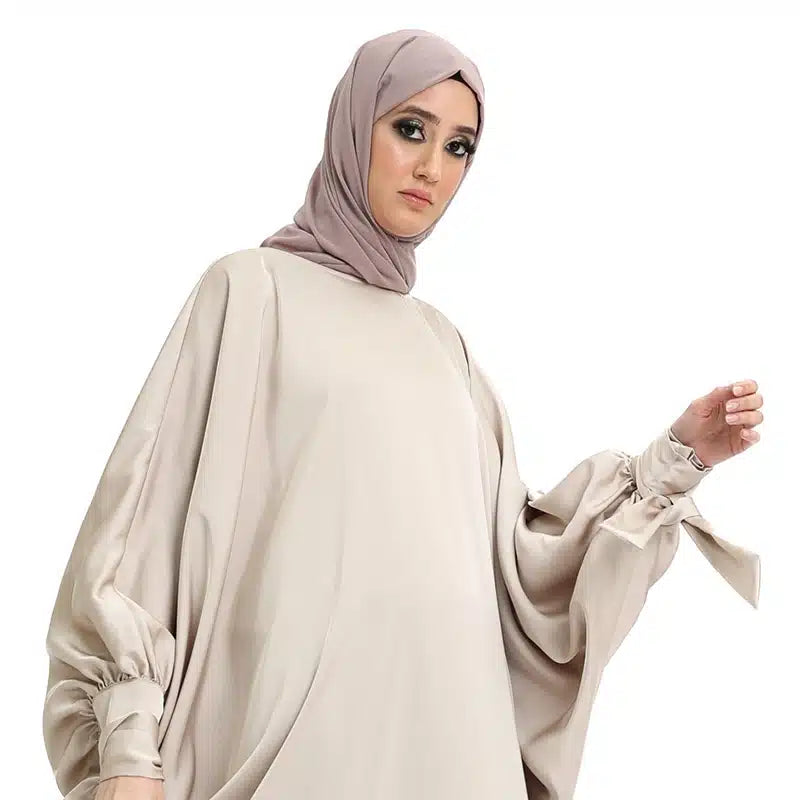 Women's Cuff Sleeve Batwing Champagne Abaya