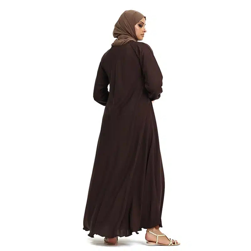 Women's Umbrella Brown Abaya -AM233-10