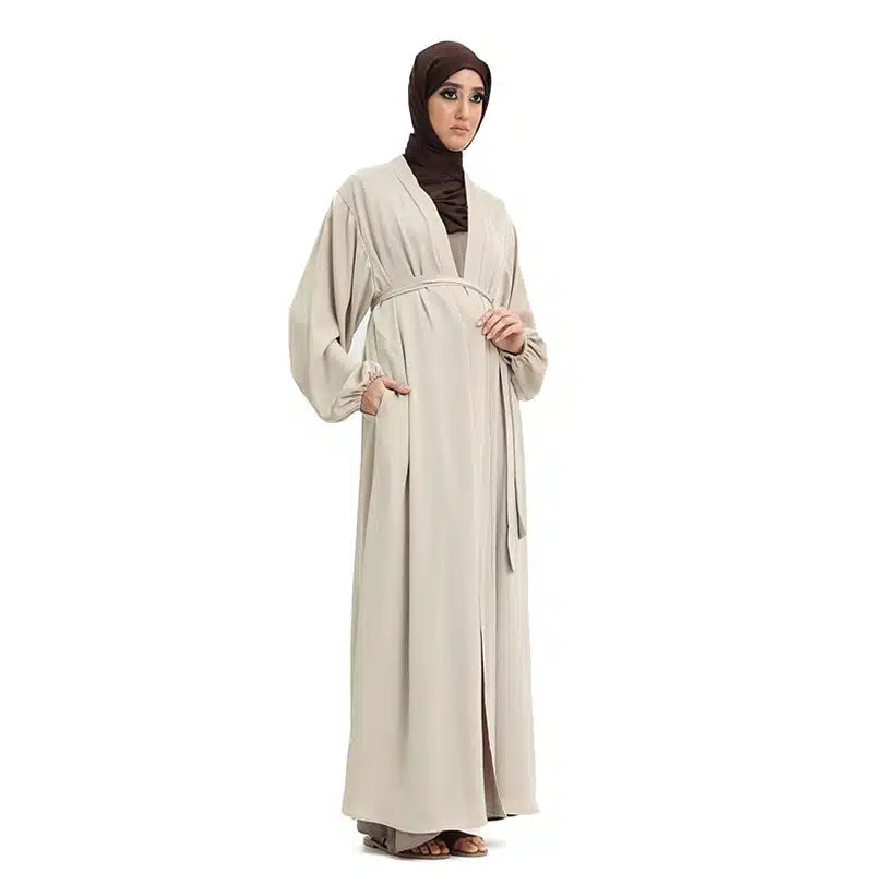 Nadia Elasticated Sleeved Ivory Kimono
