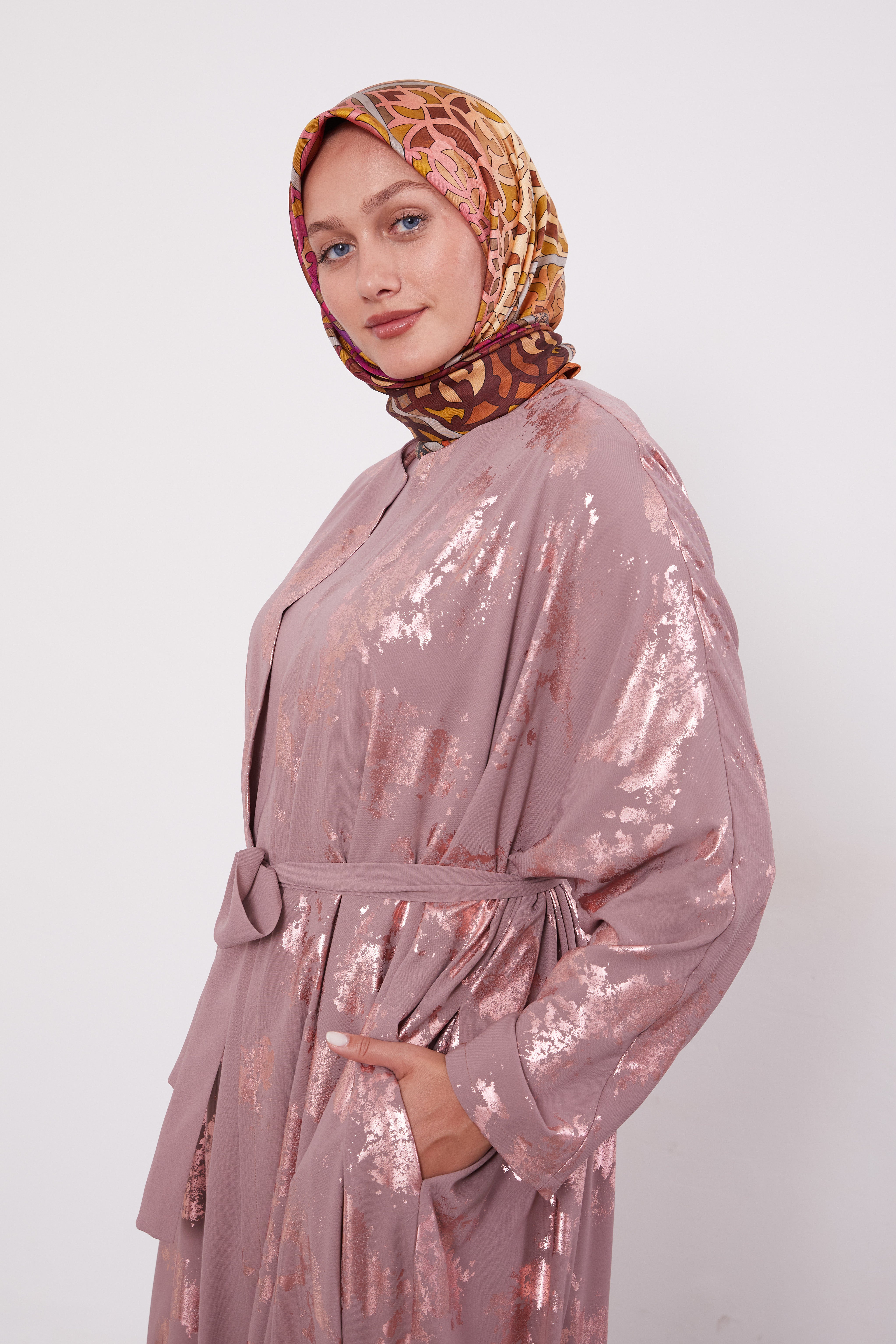 Shimmer Batwing Kimono Set Rose 520358