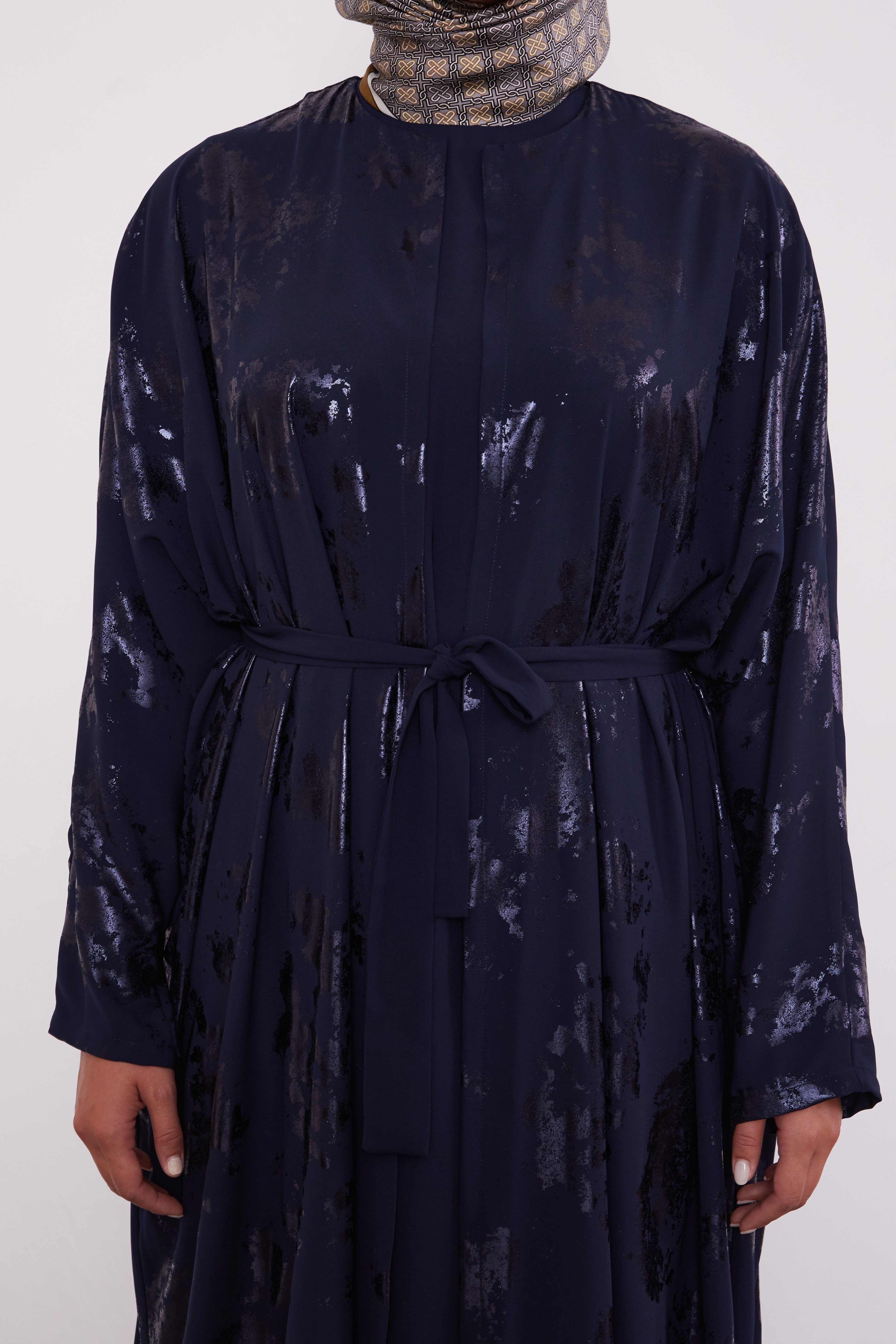 Shimmer Batwing Kimono Set Navy 520358