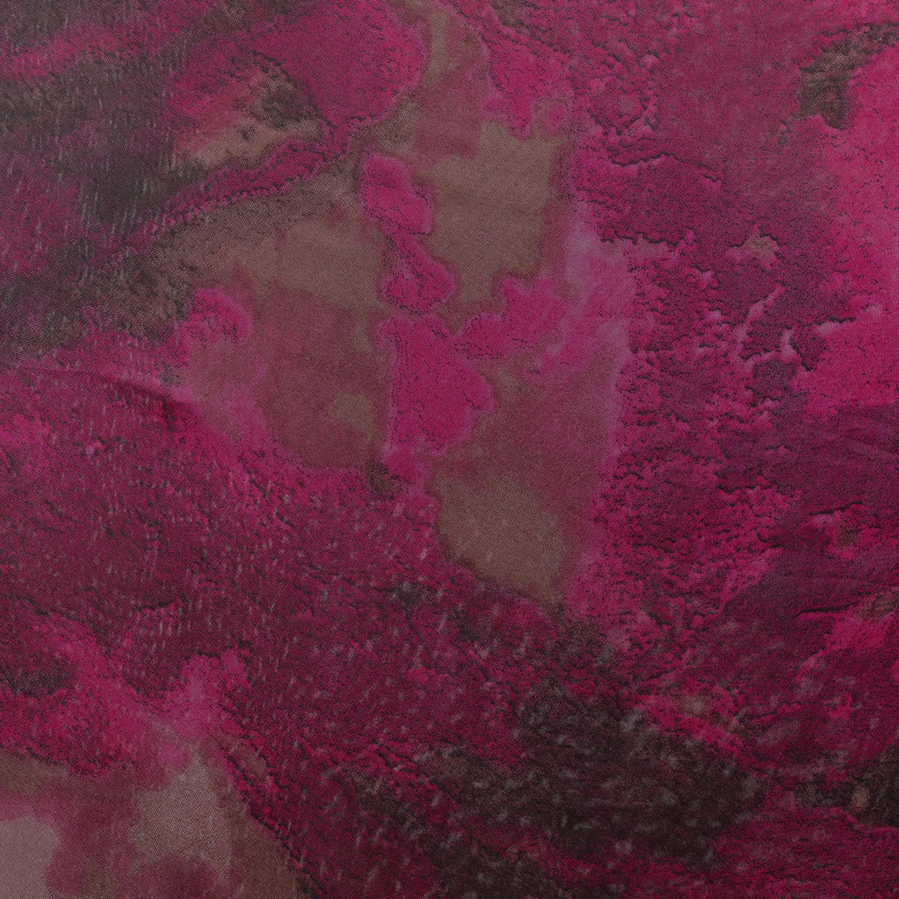 Vella Print Style 2-3 Silk Chiffon Hijab Shocking Pink