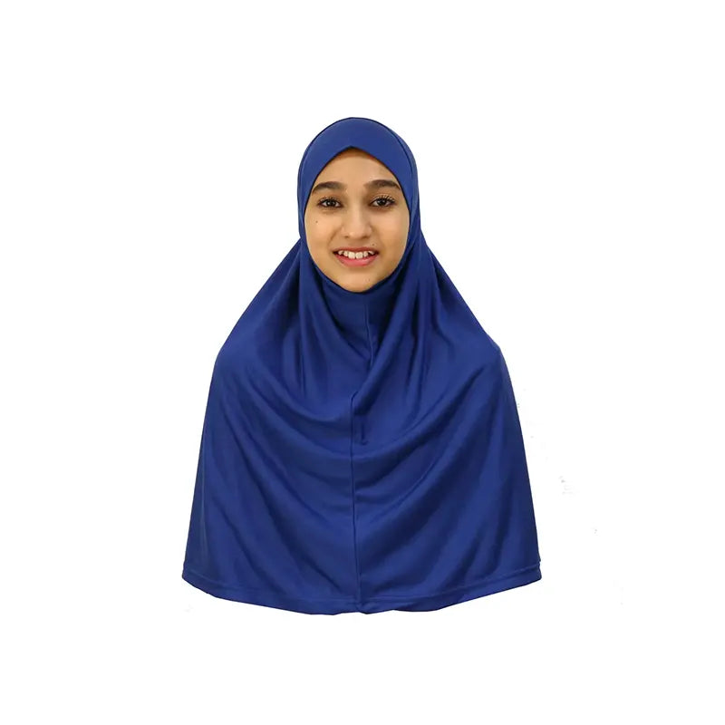Blue Girls Hijab - Large Size