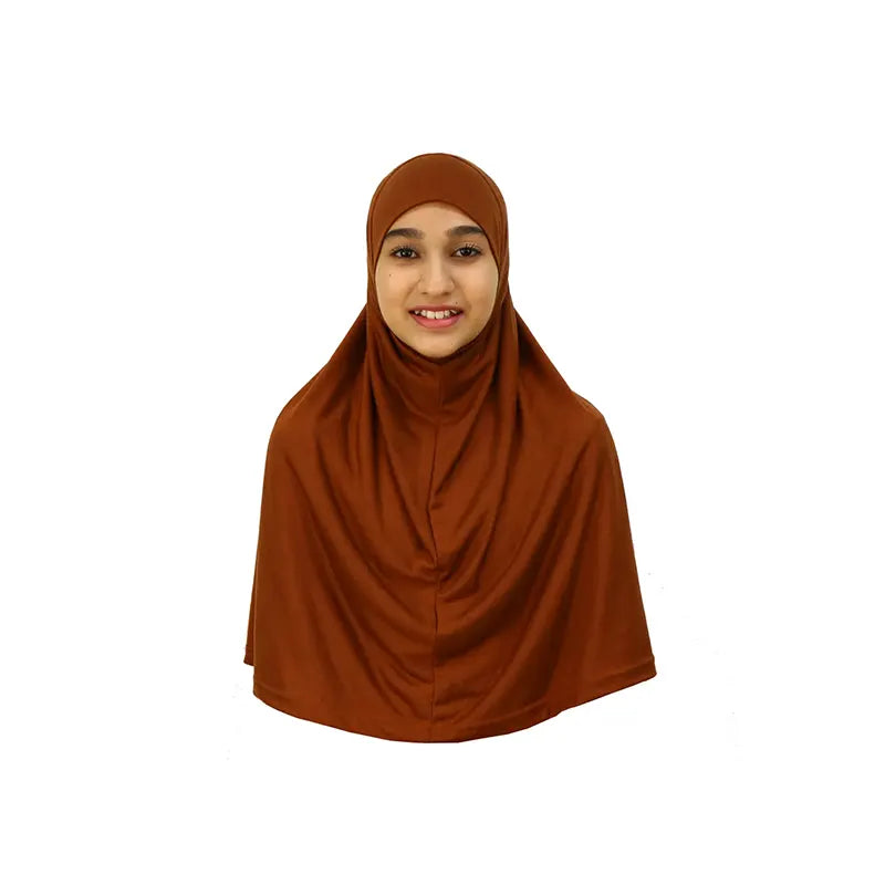 Brown Girls Hijab - Large Size