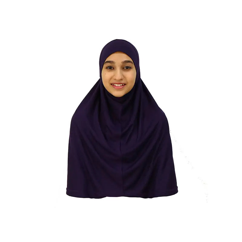 Bright Plum Girls Hijab - Large Size