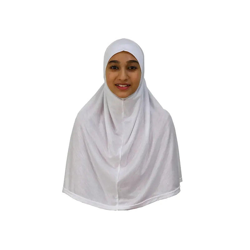 White Girls Hijab - Large Size