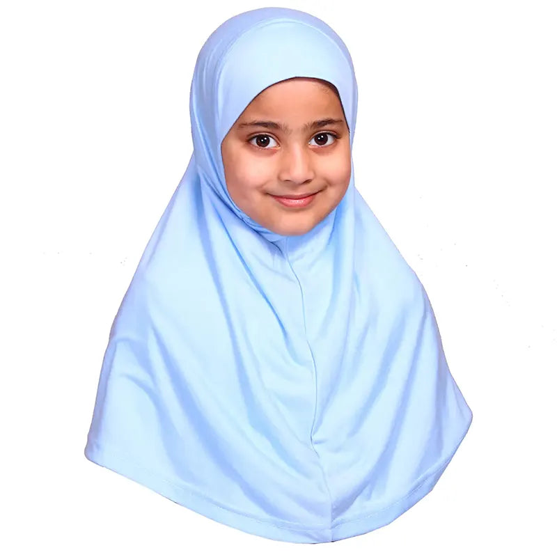 Baby Blue Girls Hijab - Small Size