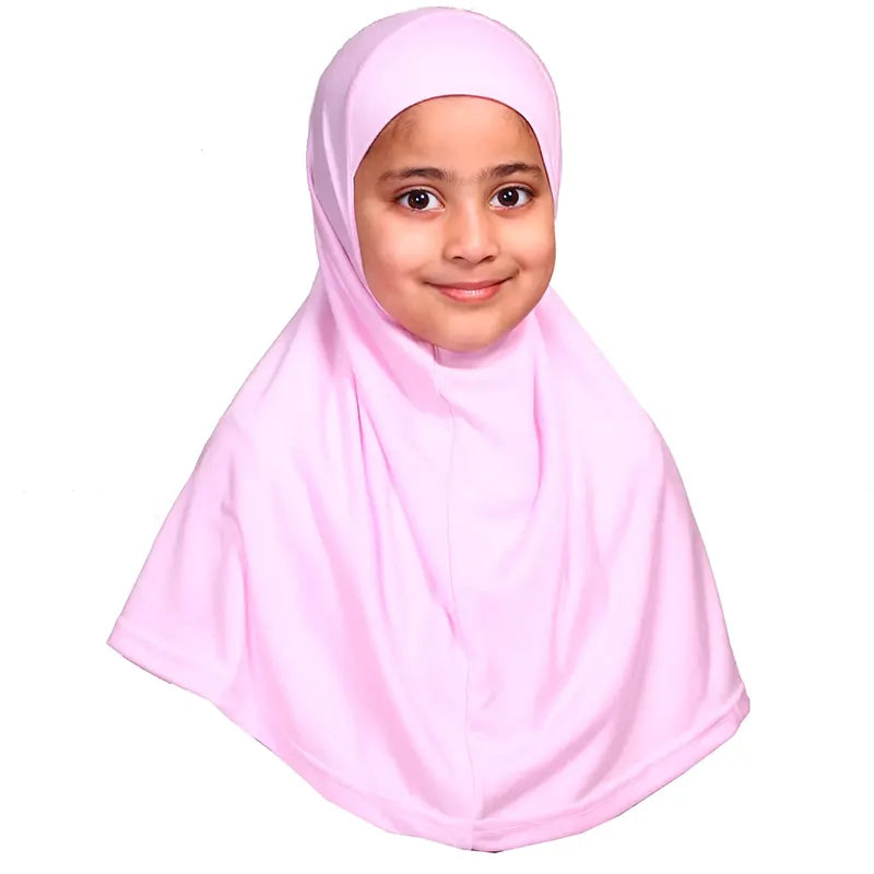 Baby Pink Girls Hijab - Small Size