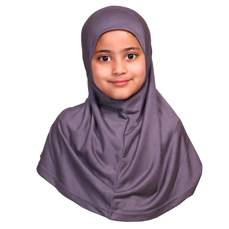 Marle Grey 2 Girls Hijab - Small Size