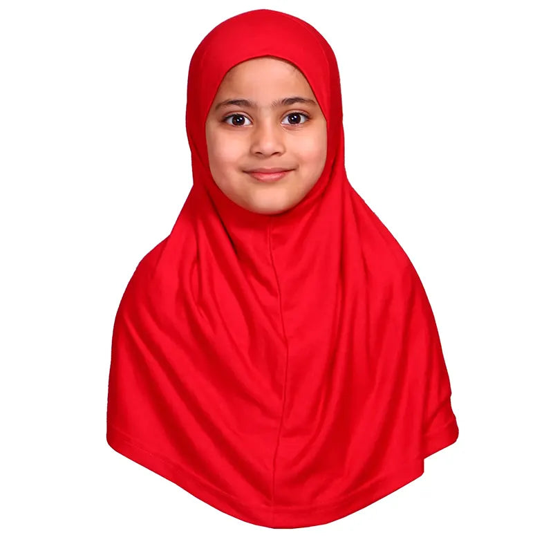 Red Girls Hijab - Small Size