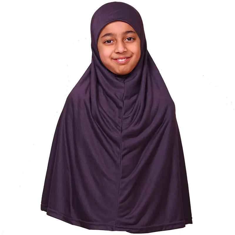 Marle Grey 02 Girls Hijab - XL Size