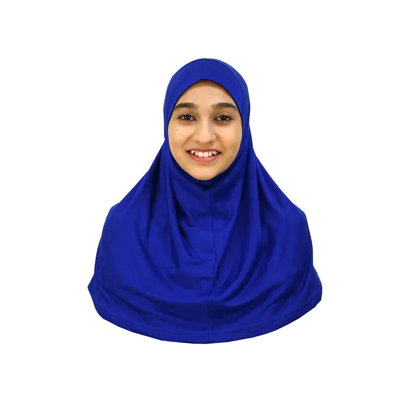 Blue Girls Hijab - Medium Size