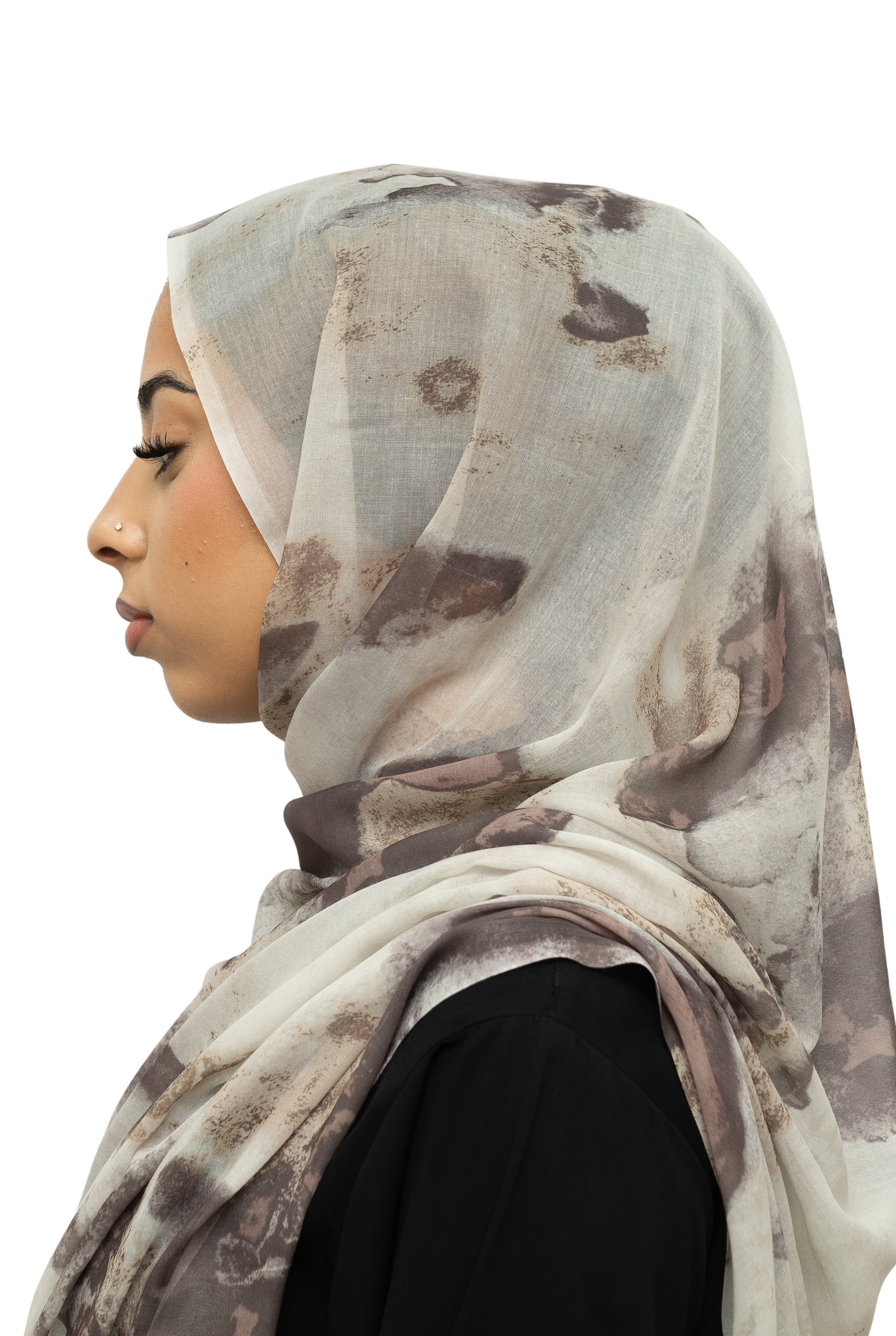 Watercolor Smooth Modal Hijab Brown