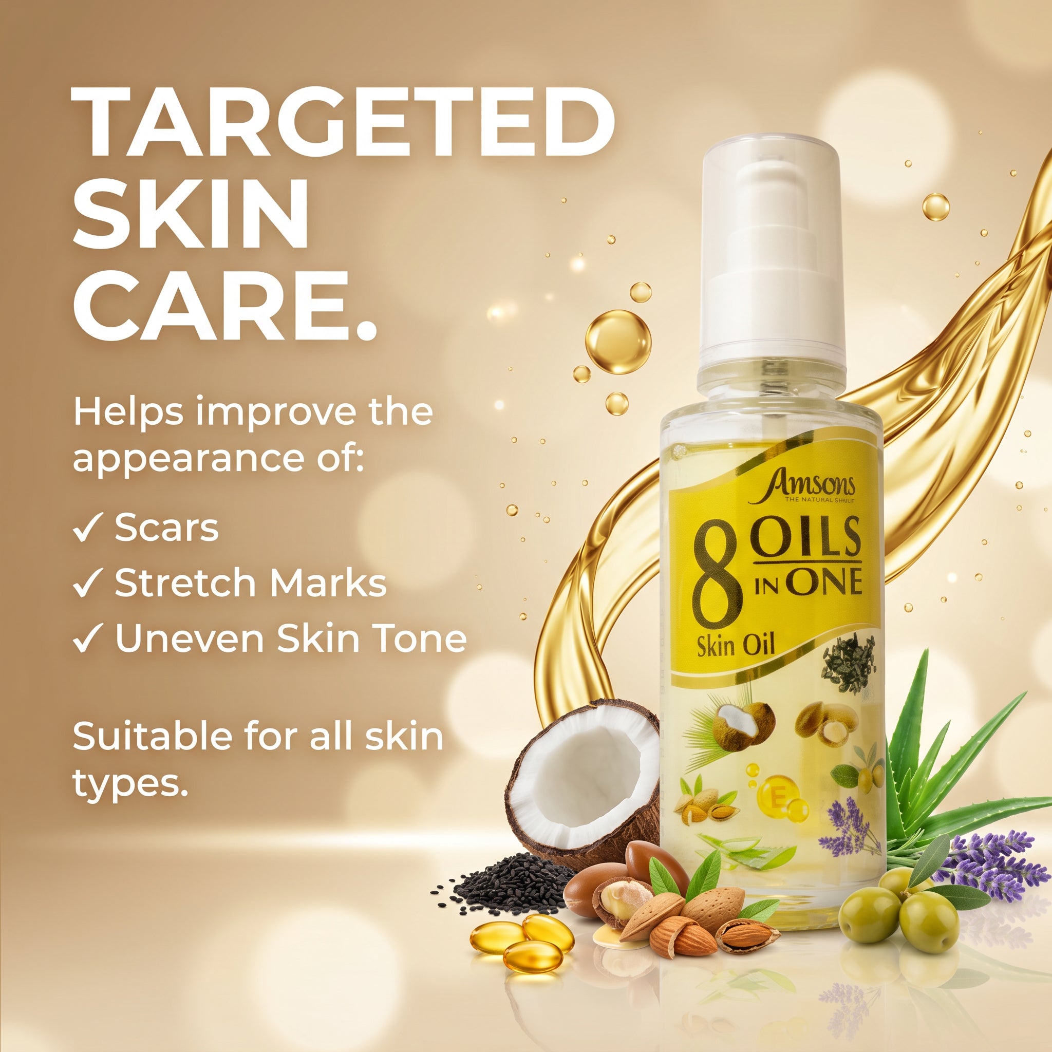 Amsons 8 Skin Oils In 1 100ml