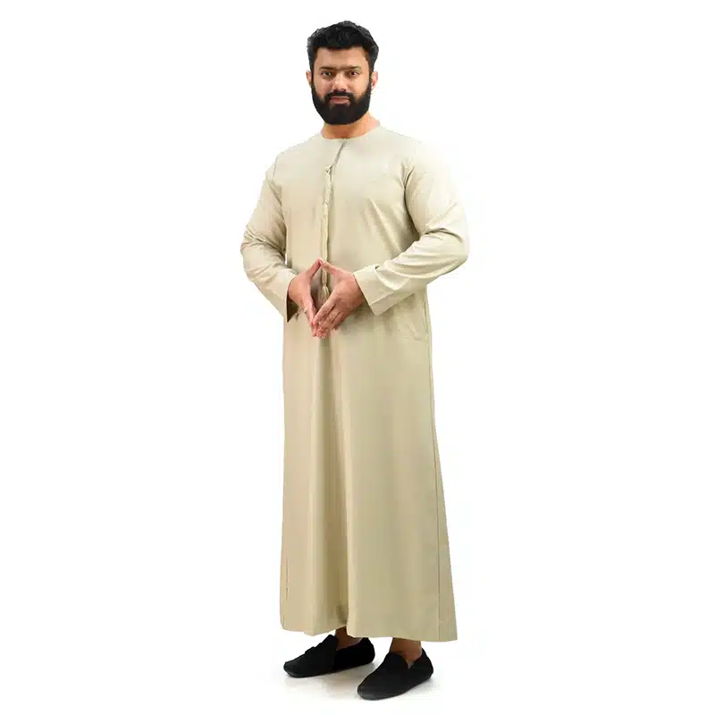 Omani Tassel Cream Thobe 0019 image 0