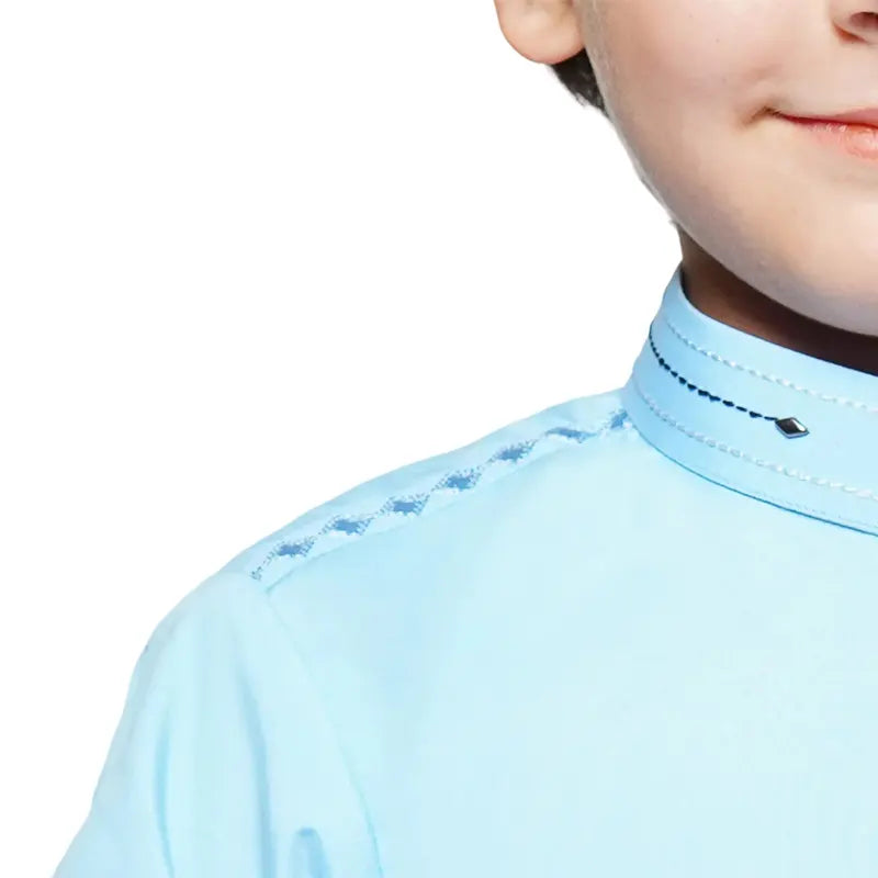 Kids Detail Collared Baby Blue Thobe 962  01 image 1