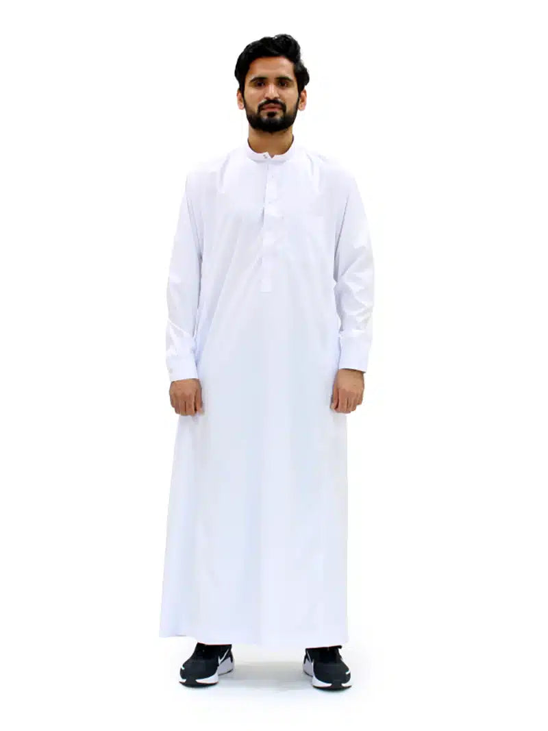 Men's Collared White Thobe 477