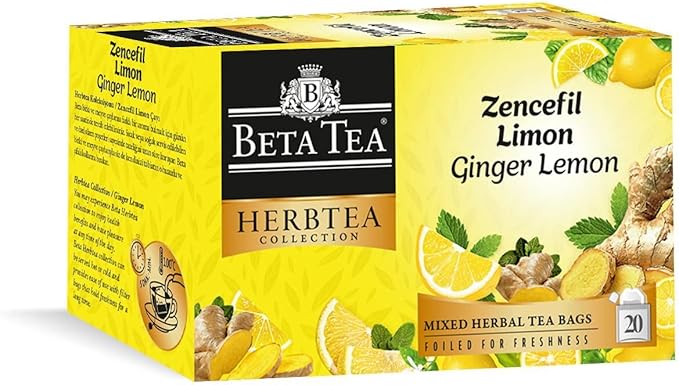 Beta Tea Ginger Lemon Tea 20 Bags – Beta Herbtea Collectio