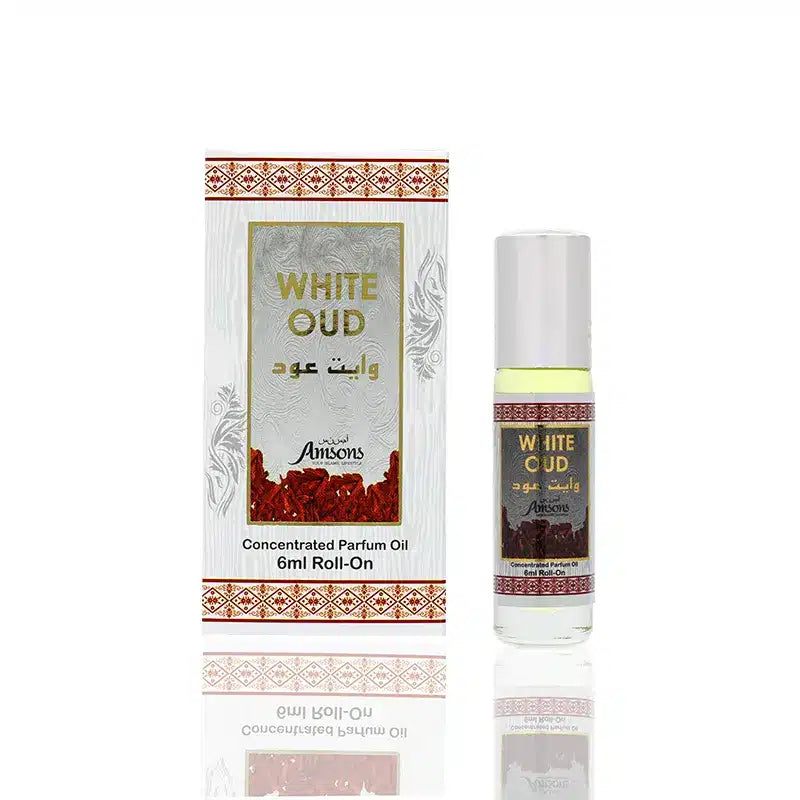 Men's White Oudh Roll-on Attar 6ml
