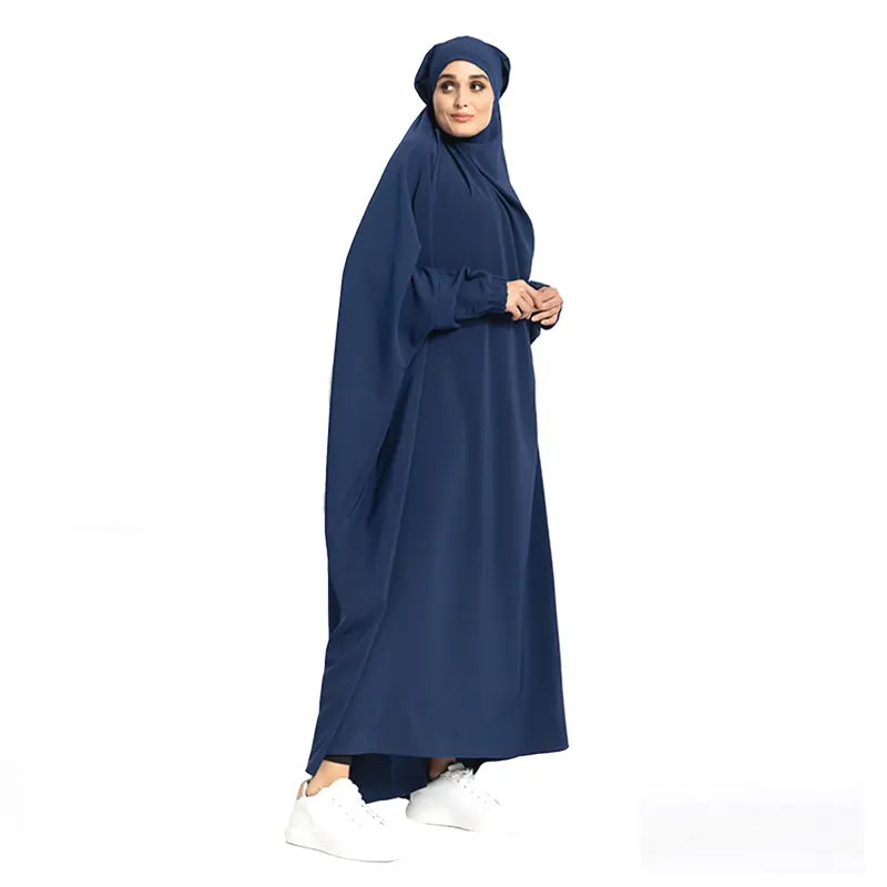 One Piece Navy Blue Jilbab image 0