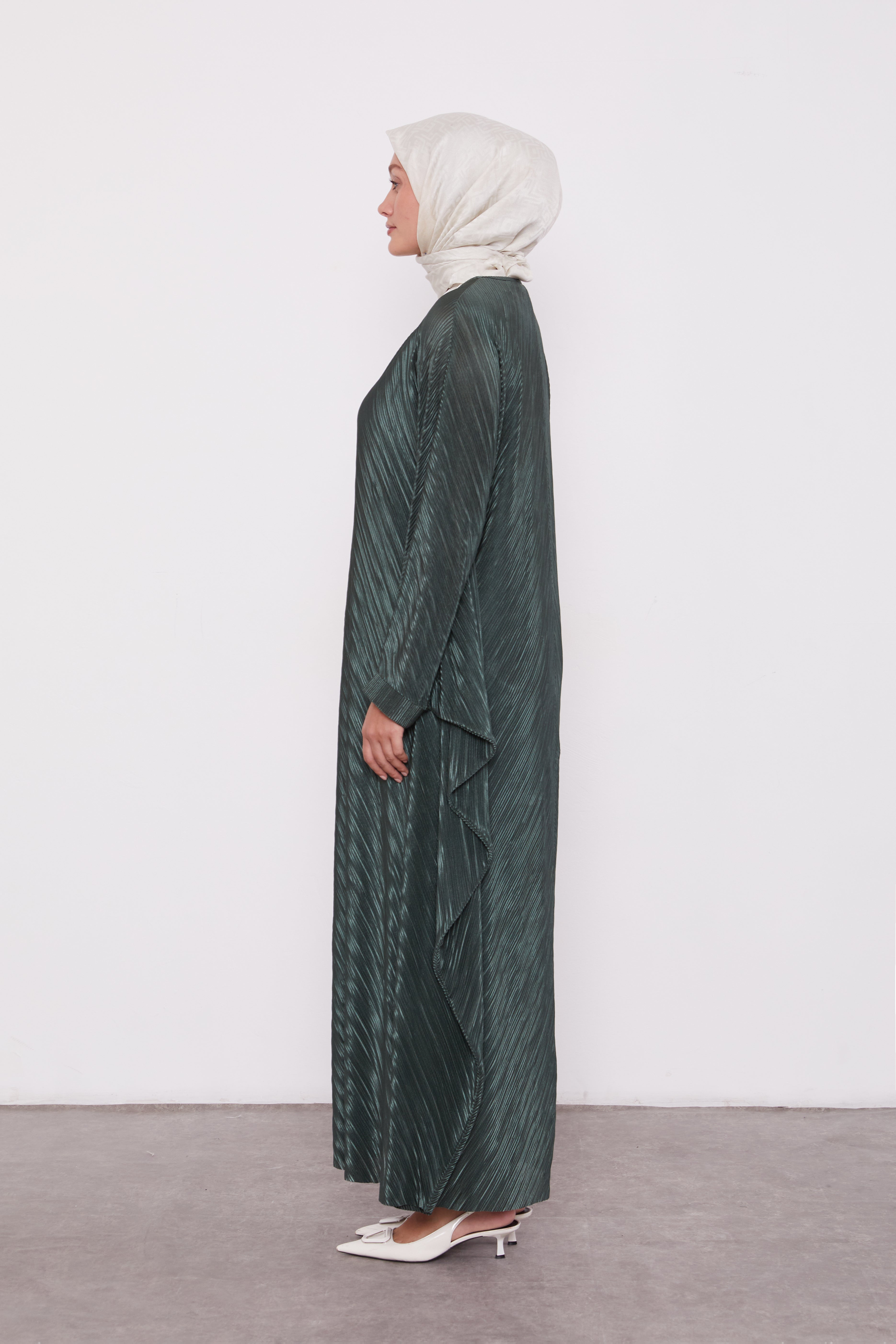 Pleated Batwing Olive