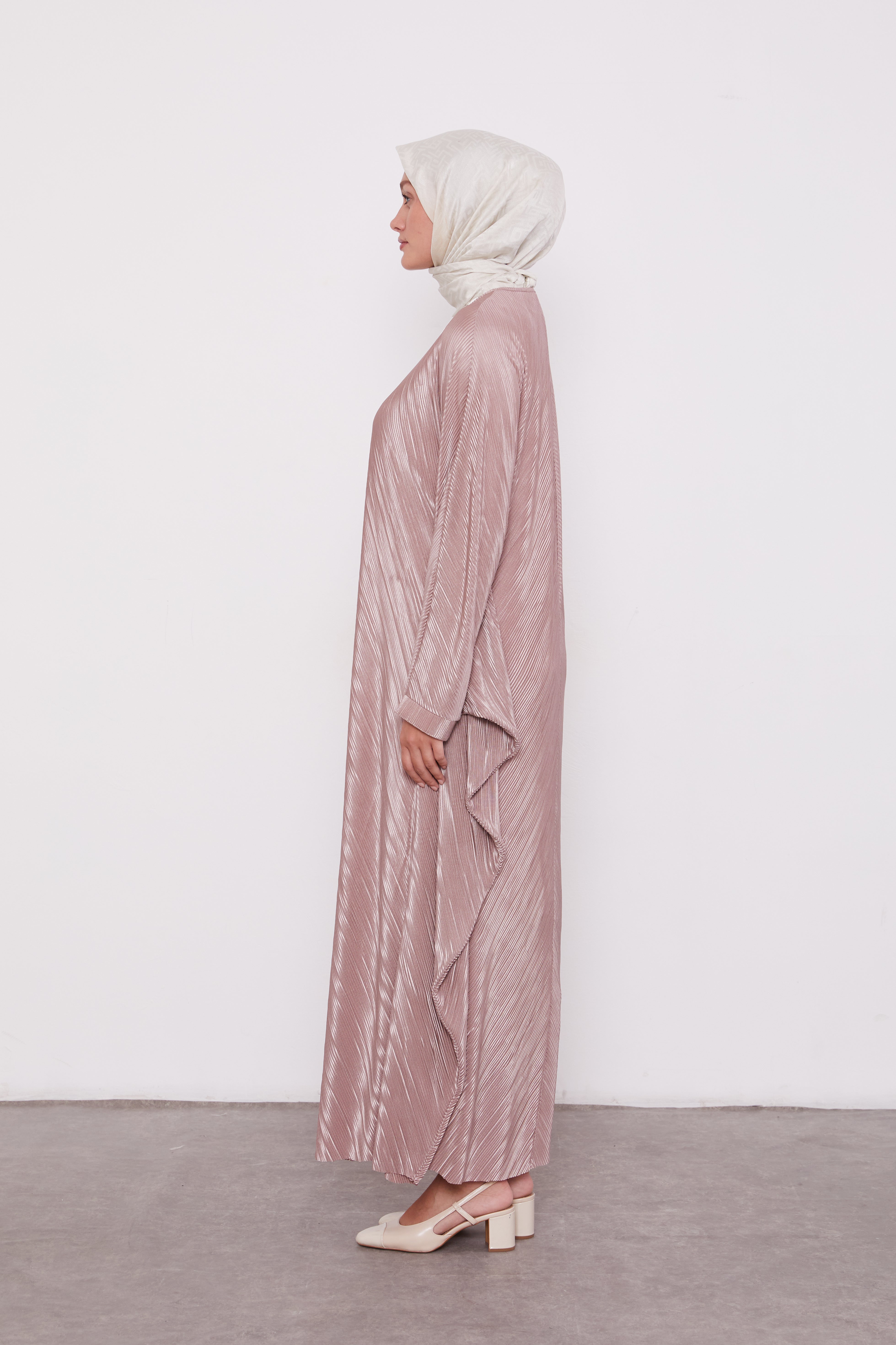 Pleated Batwing Blush Pink