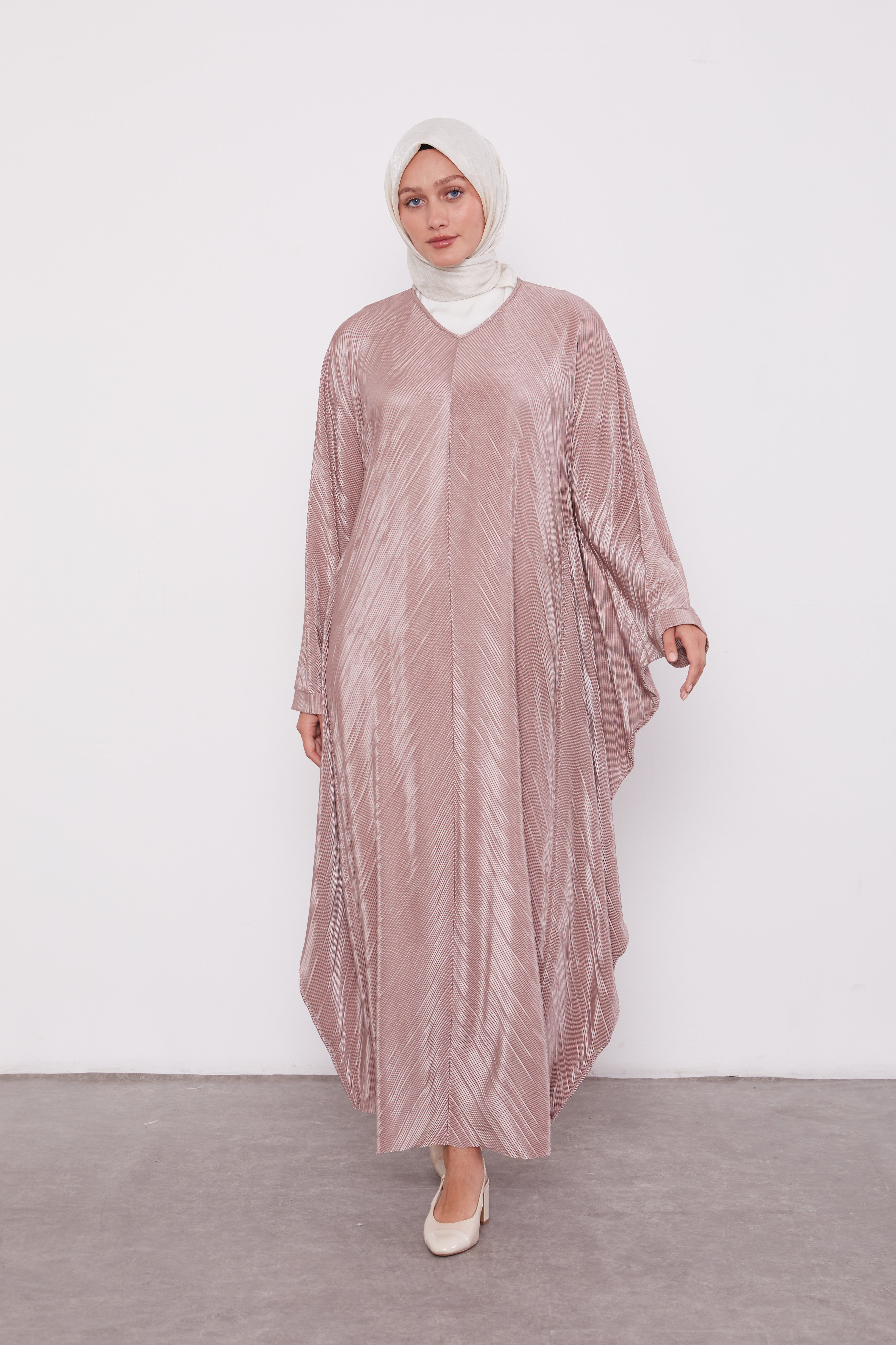 Pleated Batwing Blush Pink