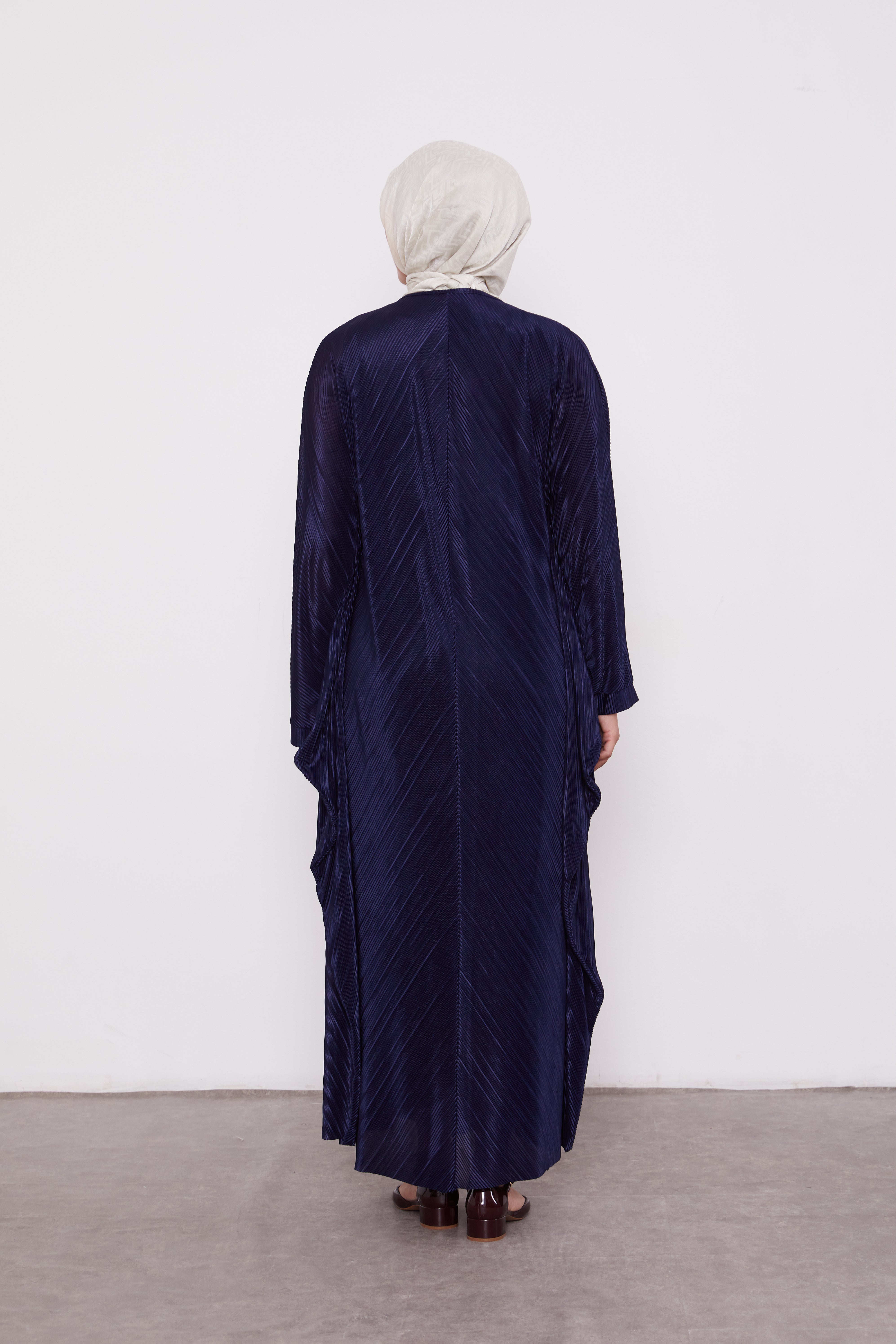 Pleated Batwing Navy