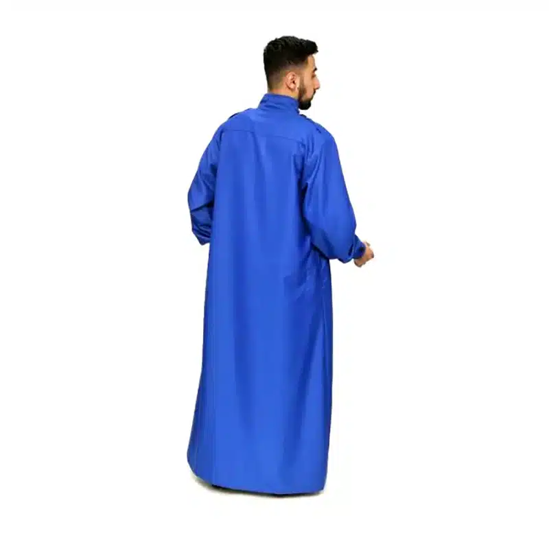 Men's Collared Bright Blue Thobe 729 image 3