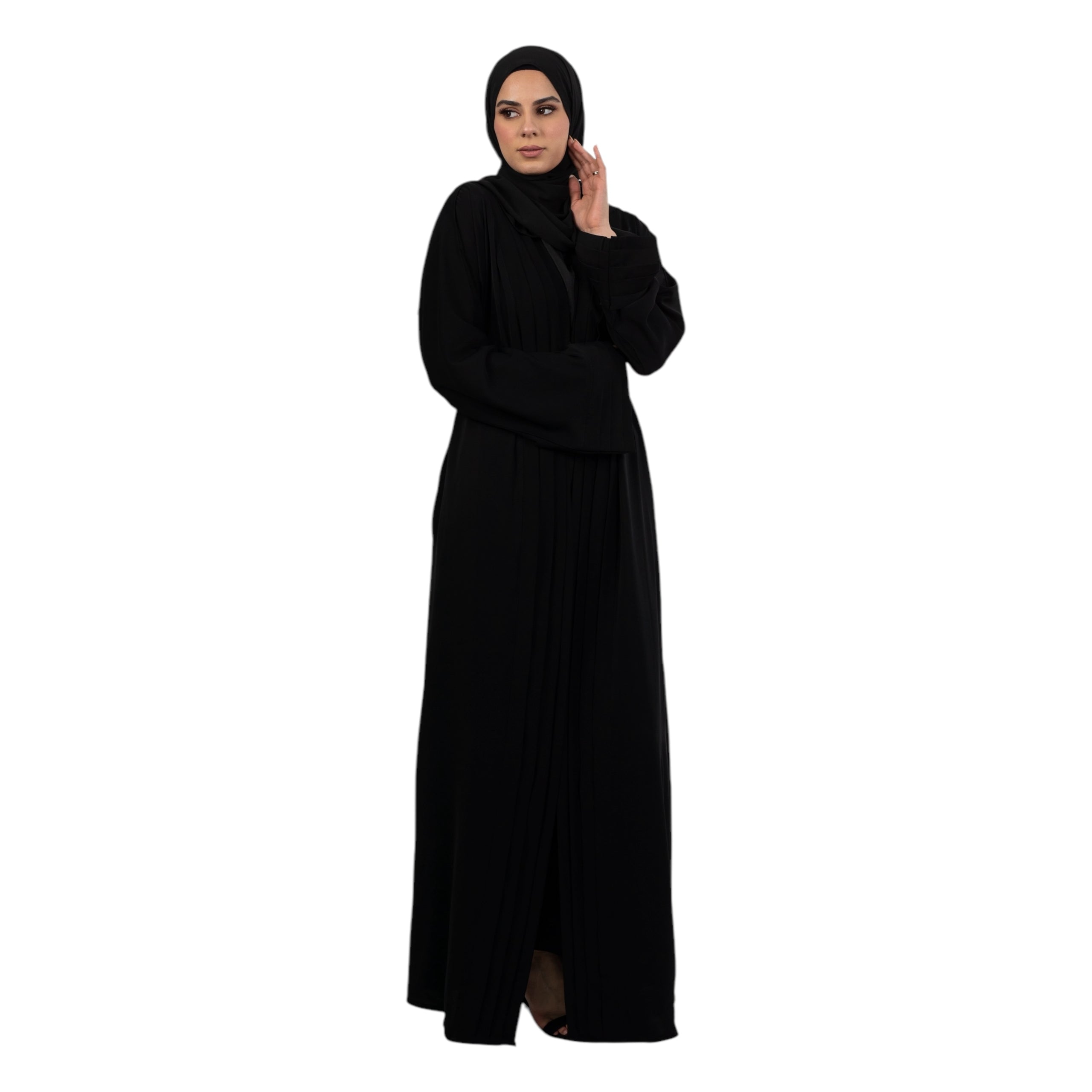 Black Pleated Kimono ASL-633-1