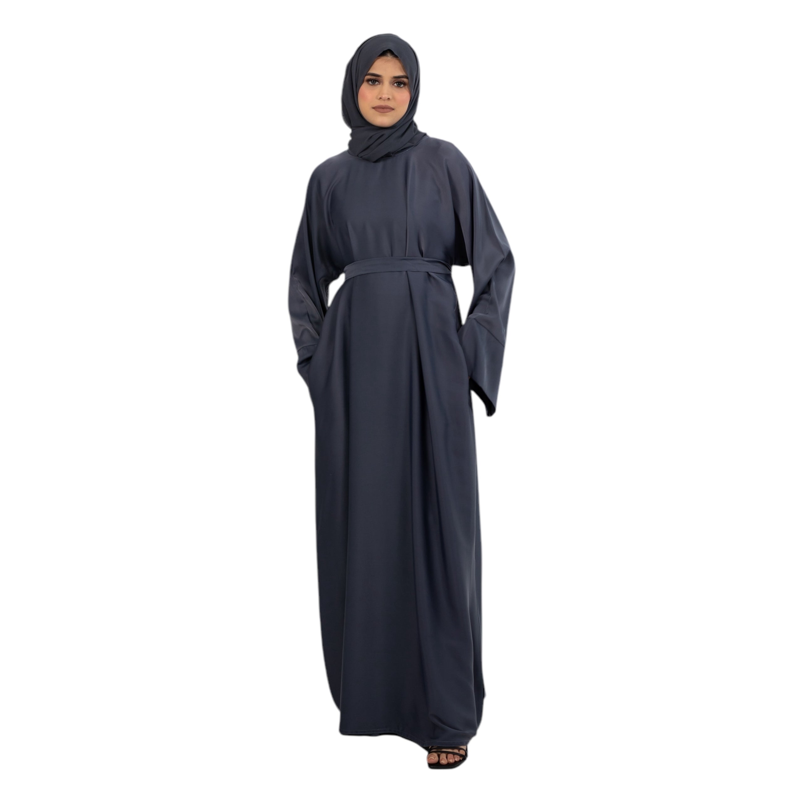 Grey Regular Abaya ASL-622-27