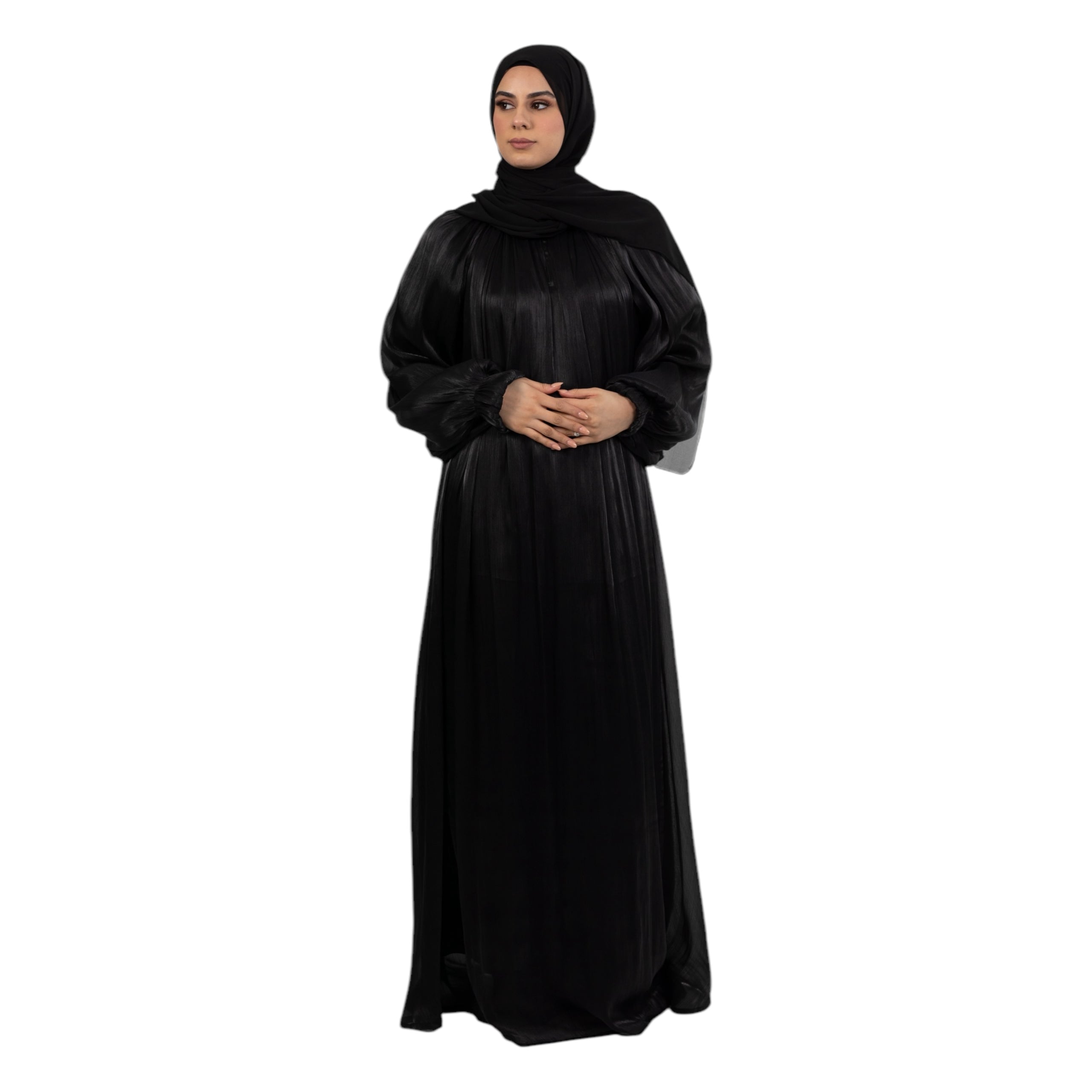 Black Organza Abaya Set