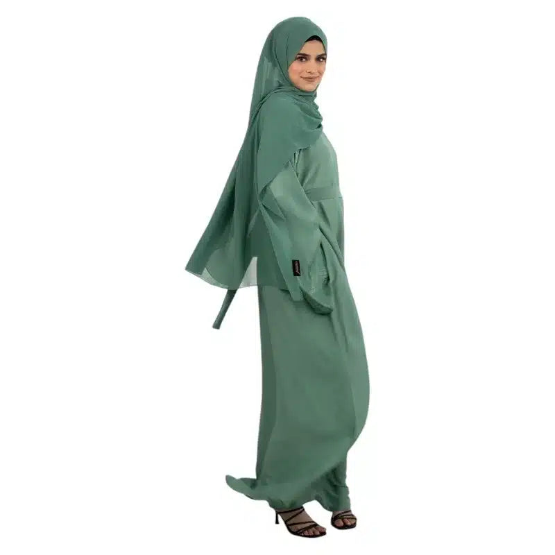 Mint Cross Stitch Embroidered Abaya ASL-621-2