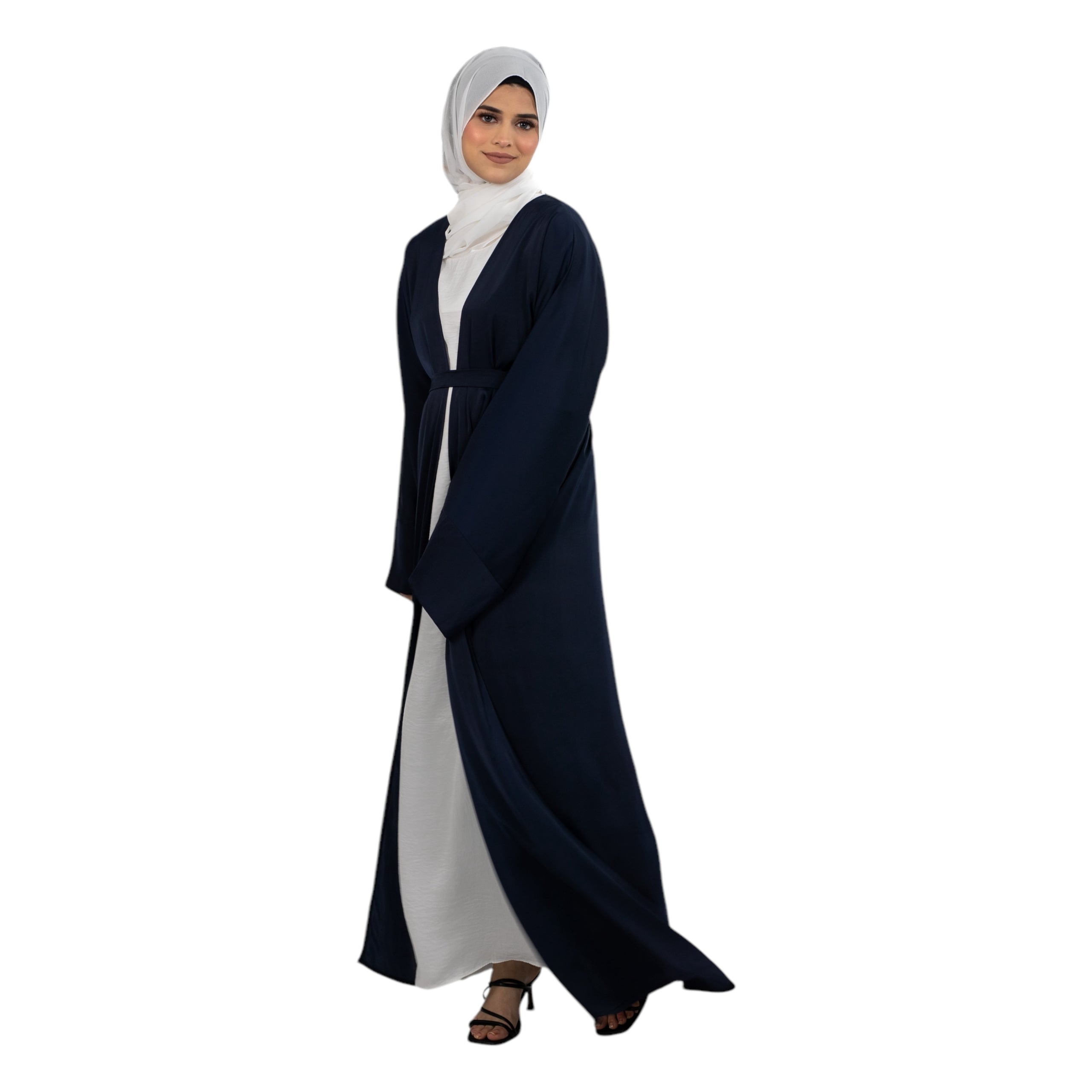 Navy Satin Kimono ASL-627