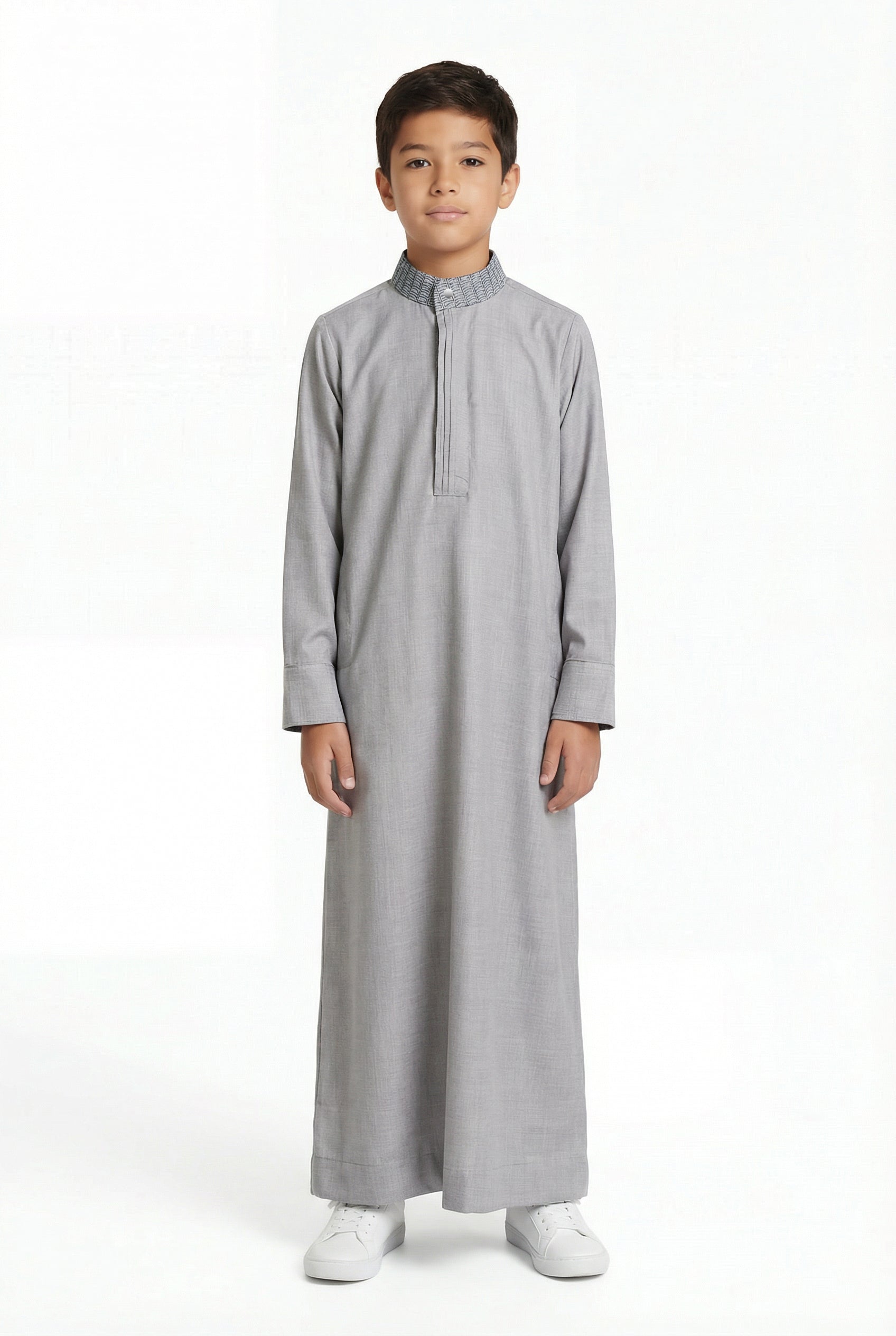 Boys Omani Thobe Light Grey 1510 Col 3