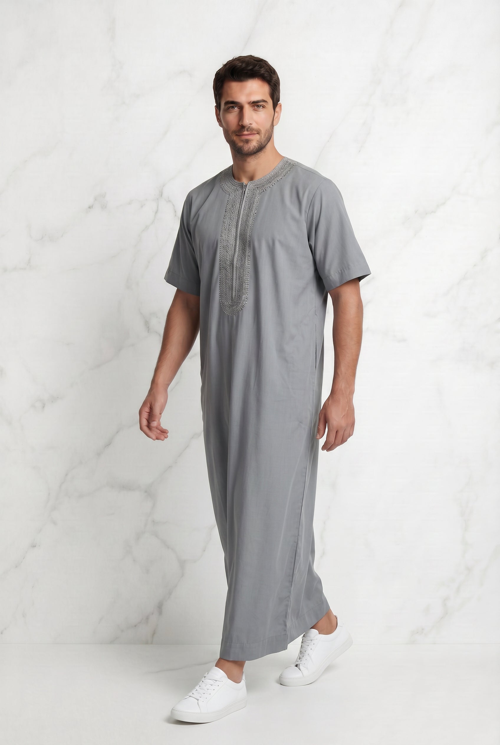 Morrocan Half Sleeve Blue Thobe 1512-12