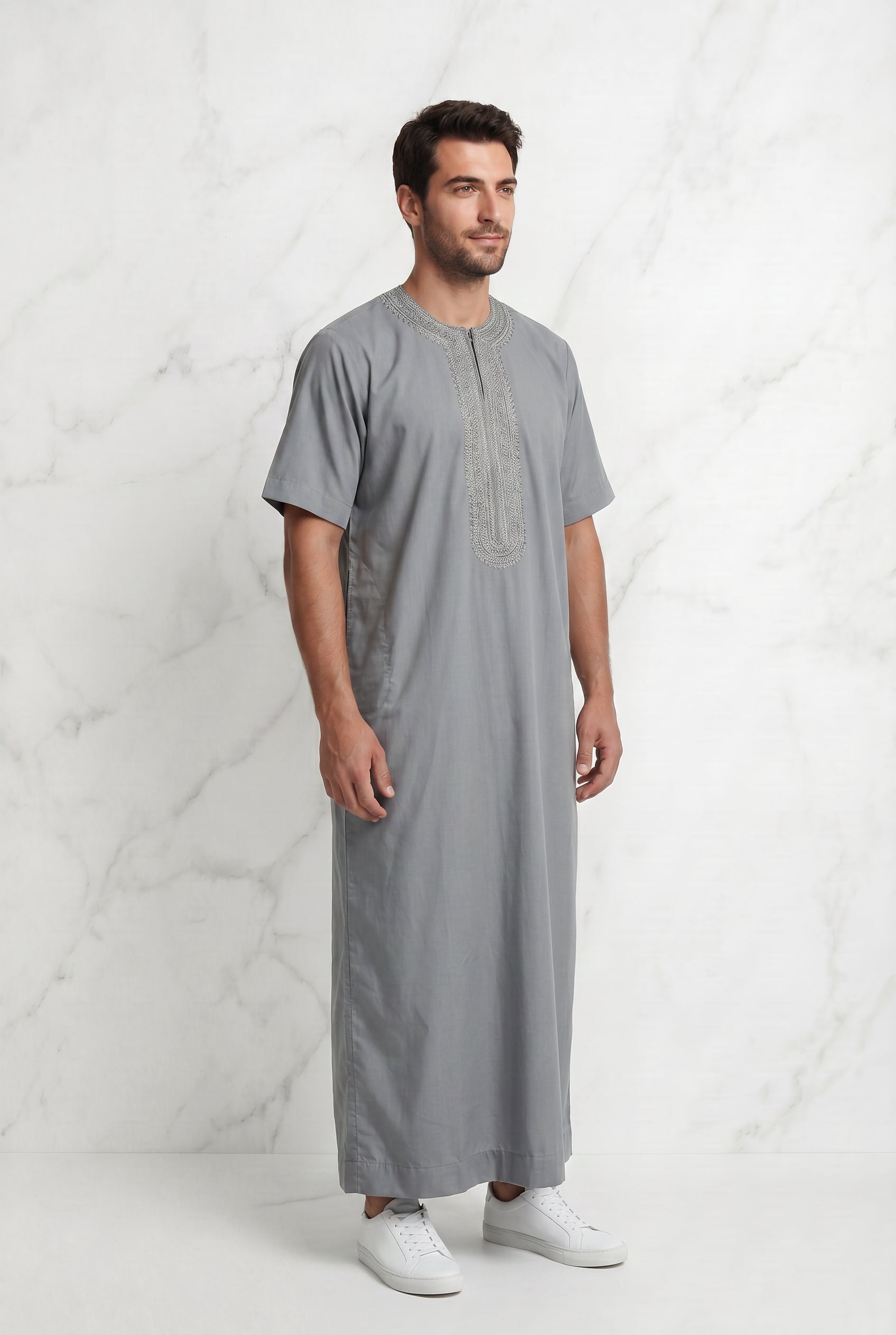 Morrocan Half Sleeve Blue Thobe 1512-12