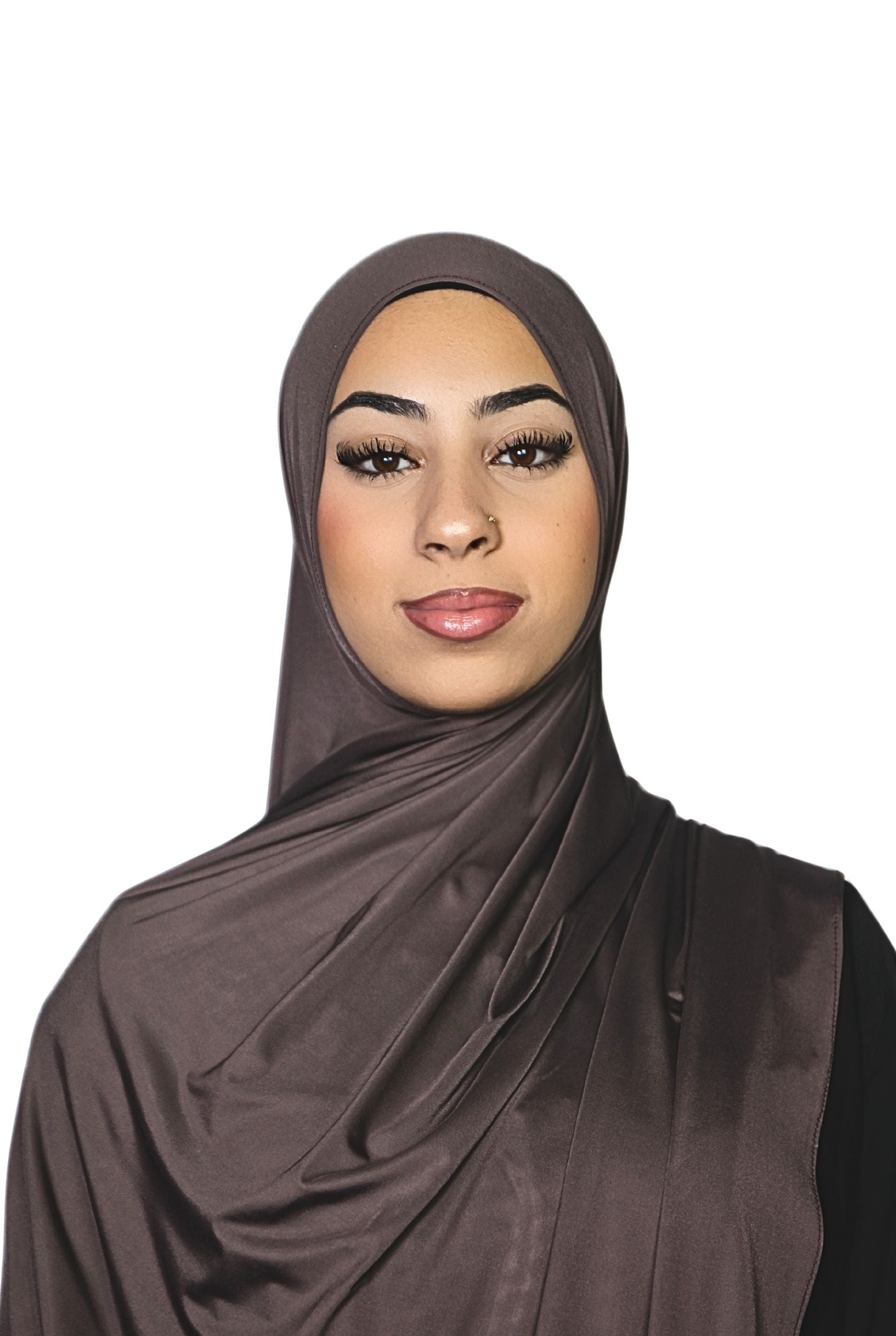 Liquid Jersey Hijab Chocolate Col 36
