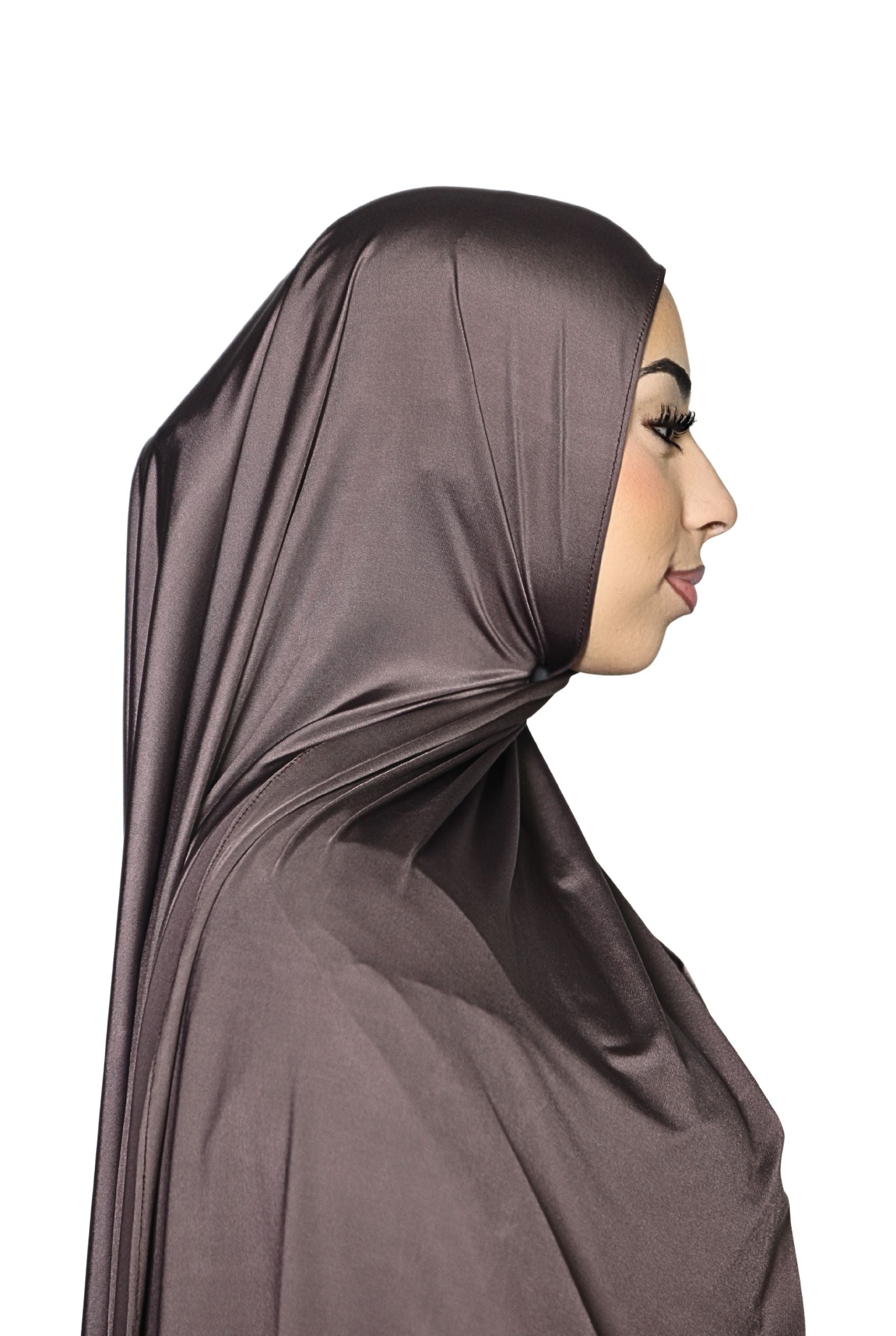 Liquid Jersey Hijab Chocolate Col 36