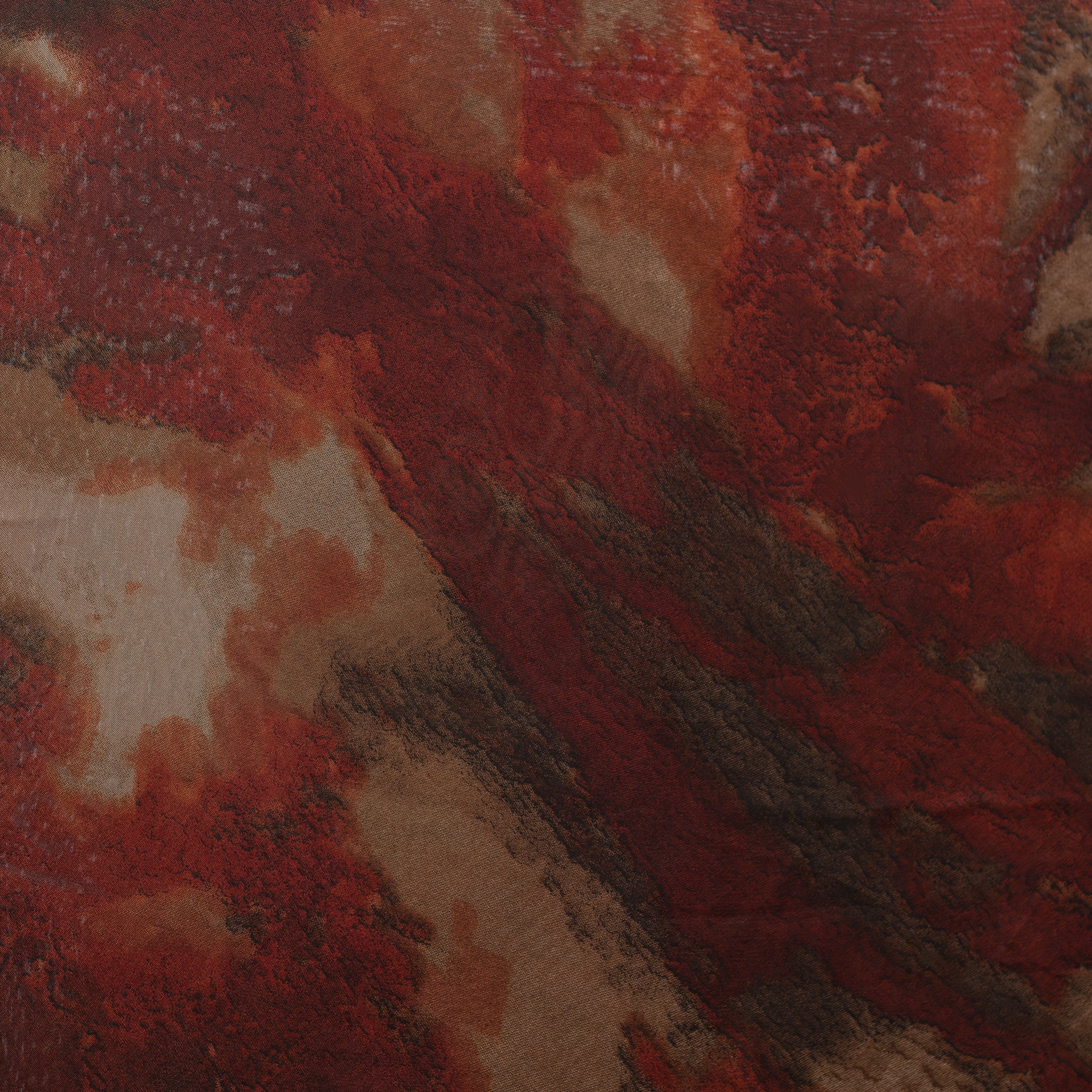 Vella Print Style 2-1 Silk Chiffon Hijab Tupe Maroon