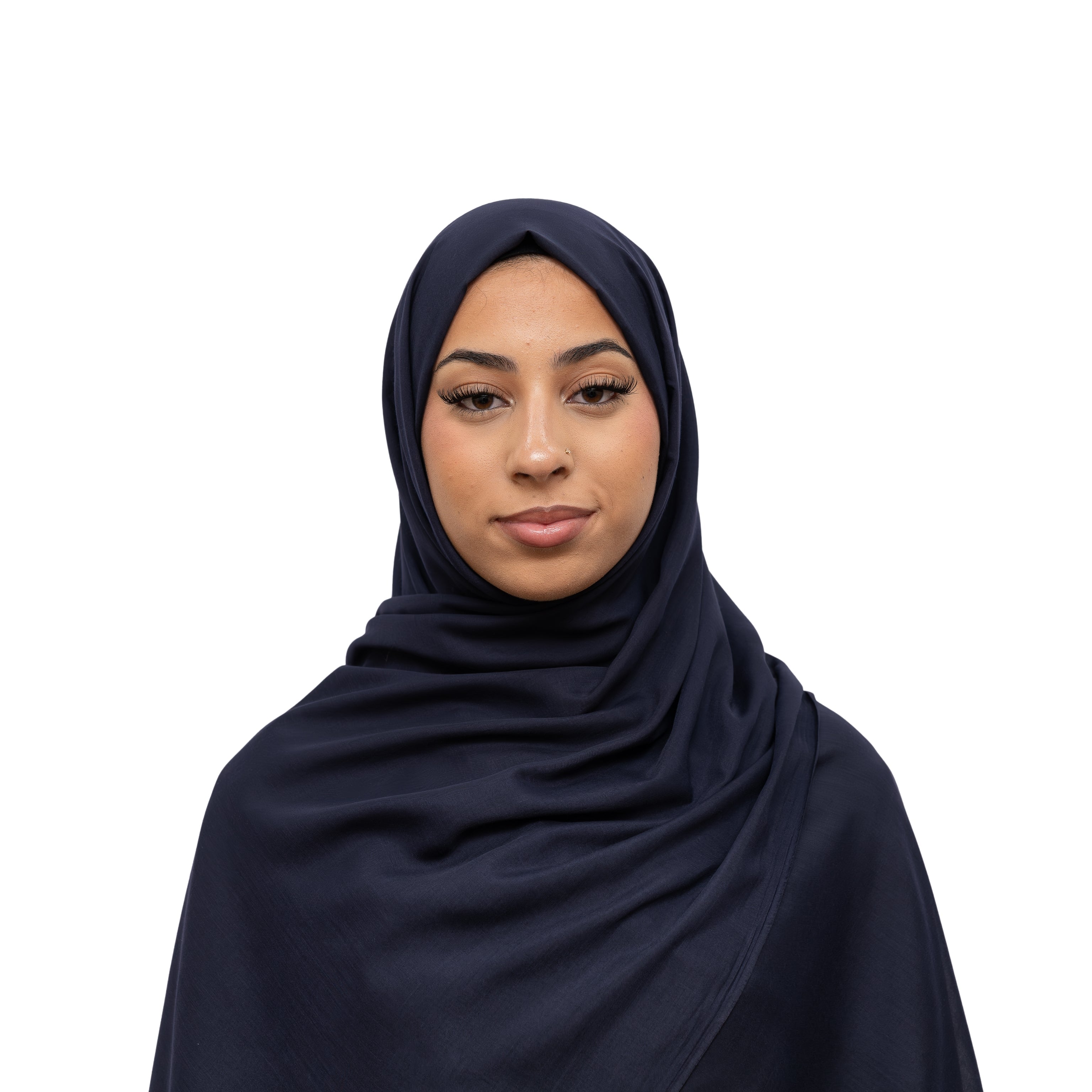 Exclusive Cotton Hijab Navy Col 69