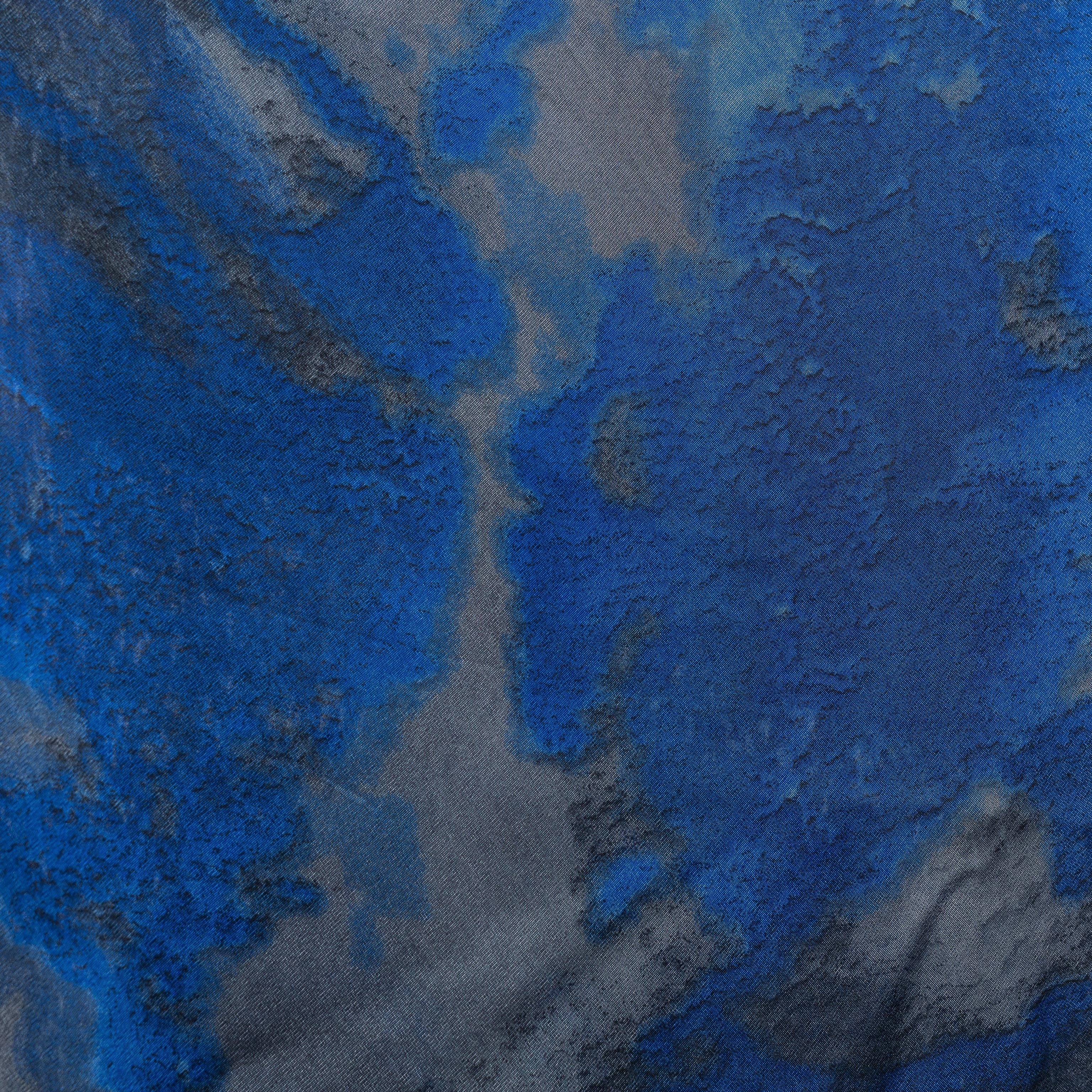 Vella Print Style 2-5 Silk Chiffon Hijab Royal Blue