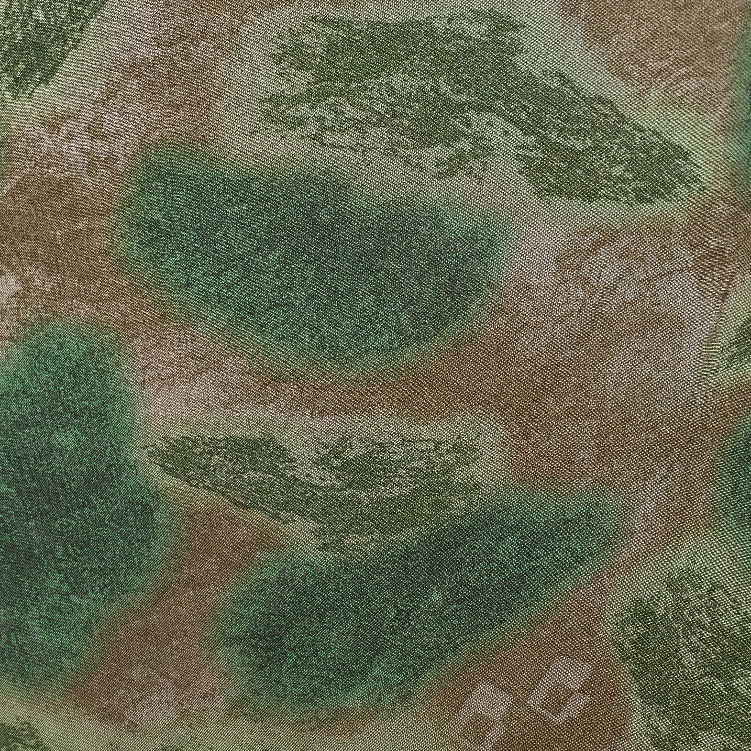 Vella Print Style 3-5 Silk Chiffon Hijab Green